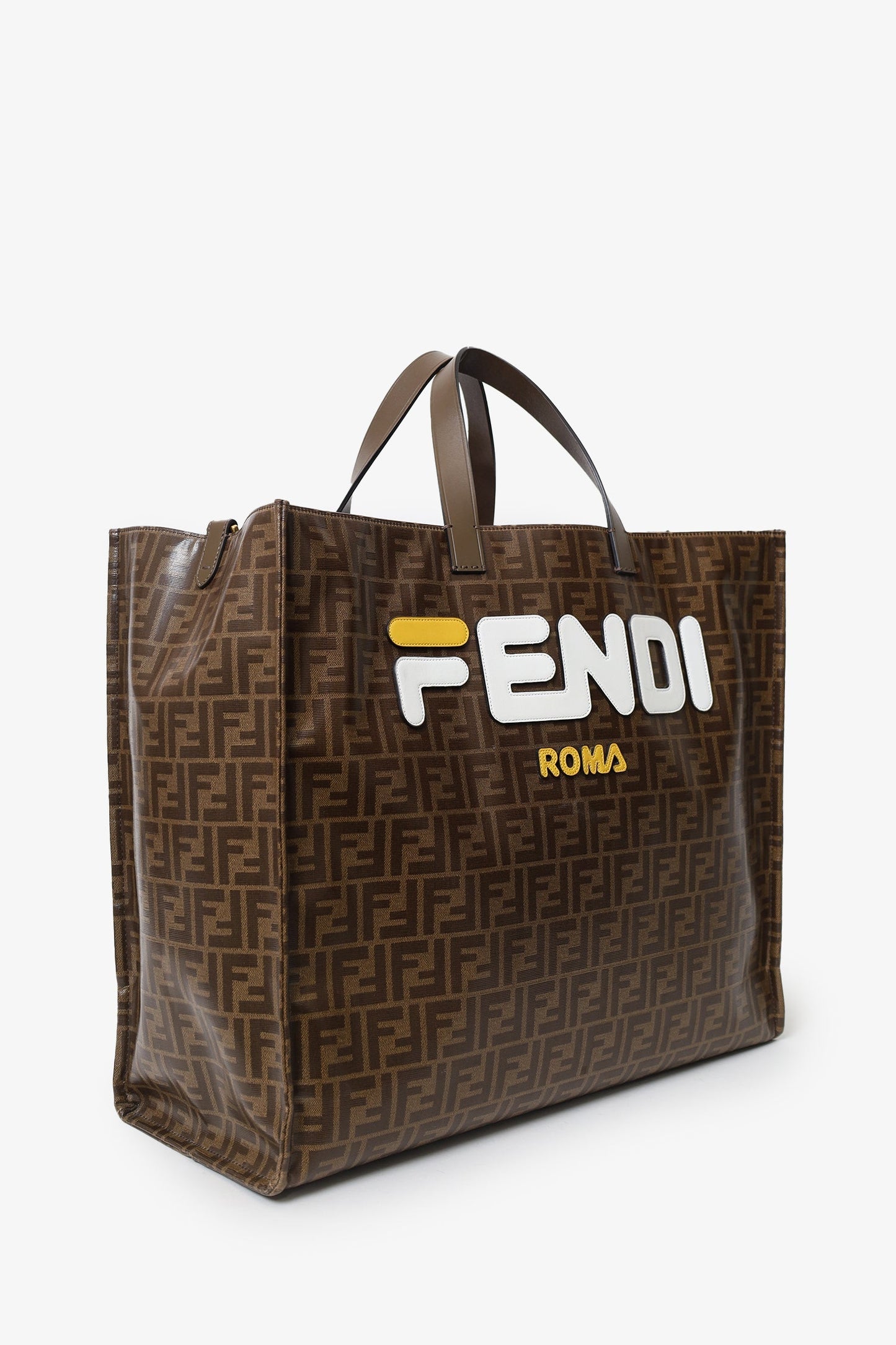 Fendi Brown FF Monogram Large Tote Bag