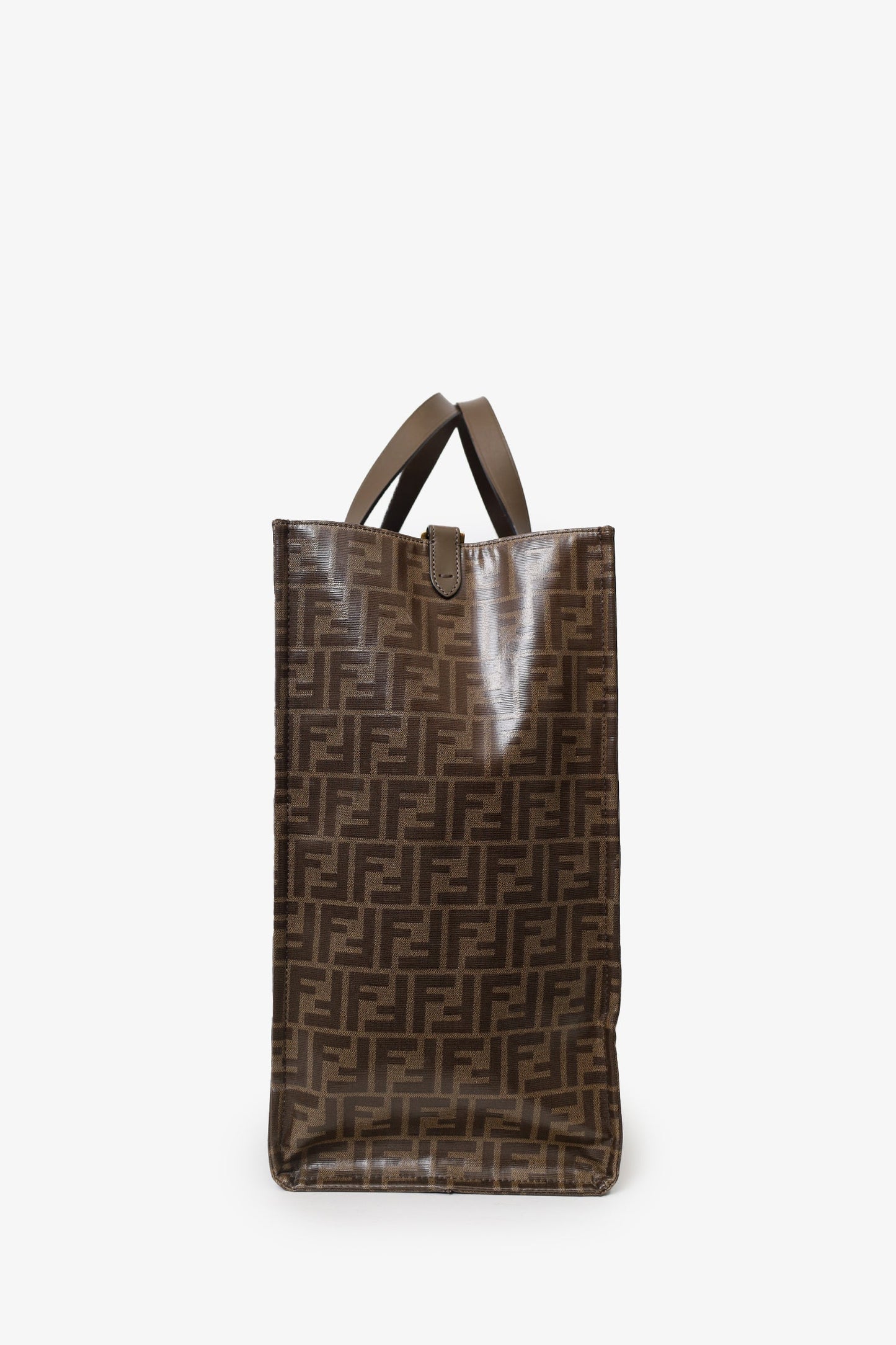 Fendi Brown FF Monogram Large Tote Bag