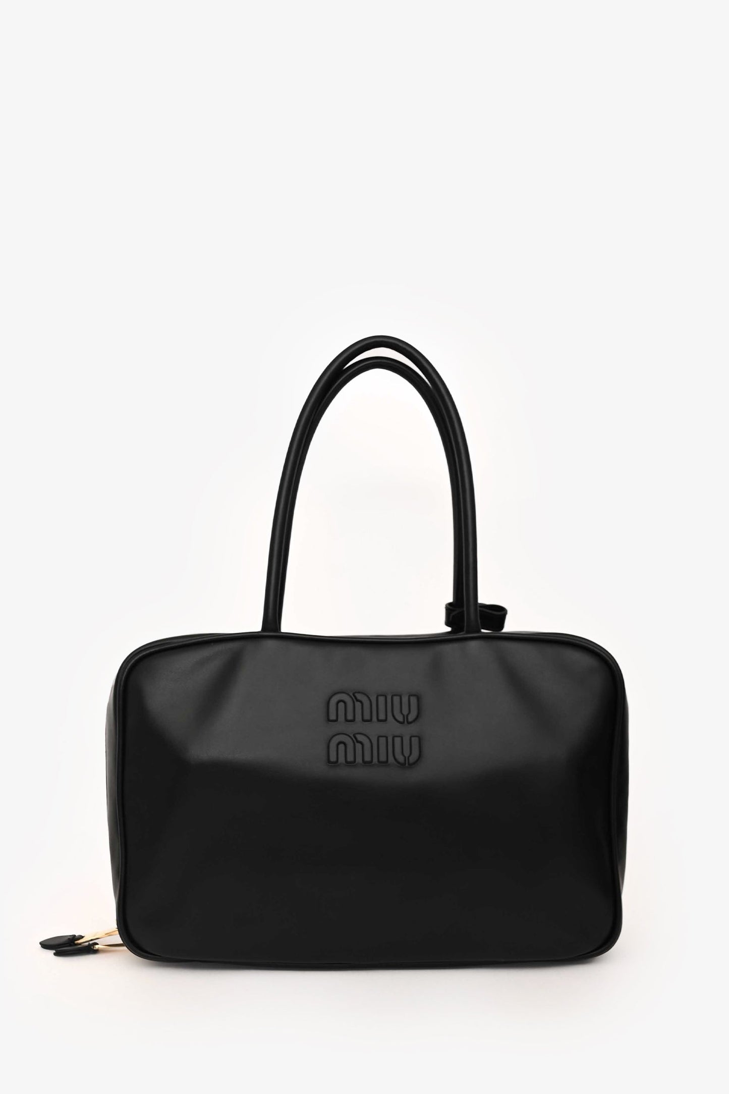 Miu Miu Black Leather 'Beau' Shoulder Bag