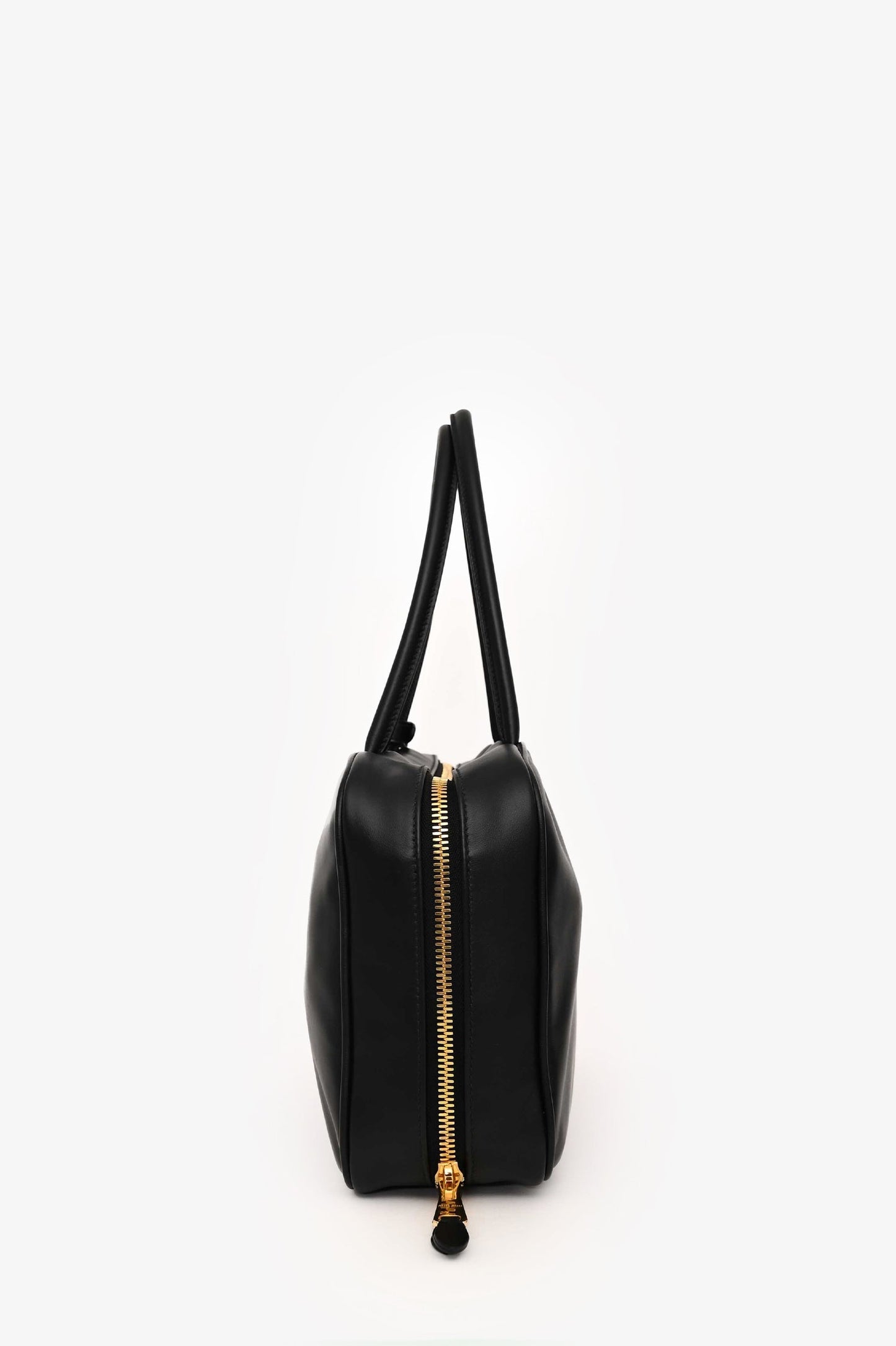 Miu Miu Black Leather 'Beau' Shoulder Bag