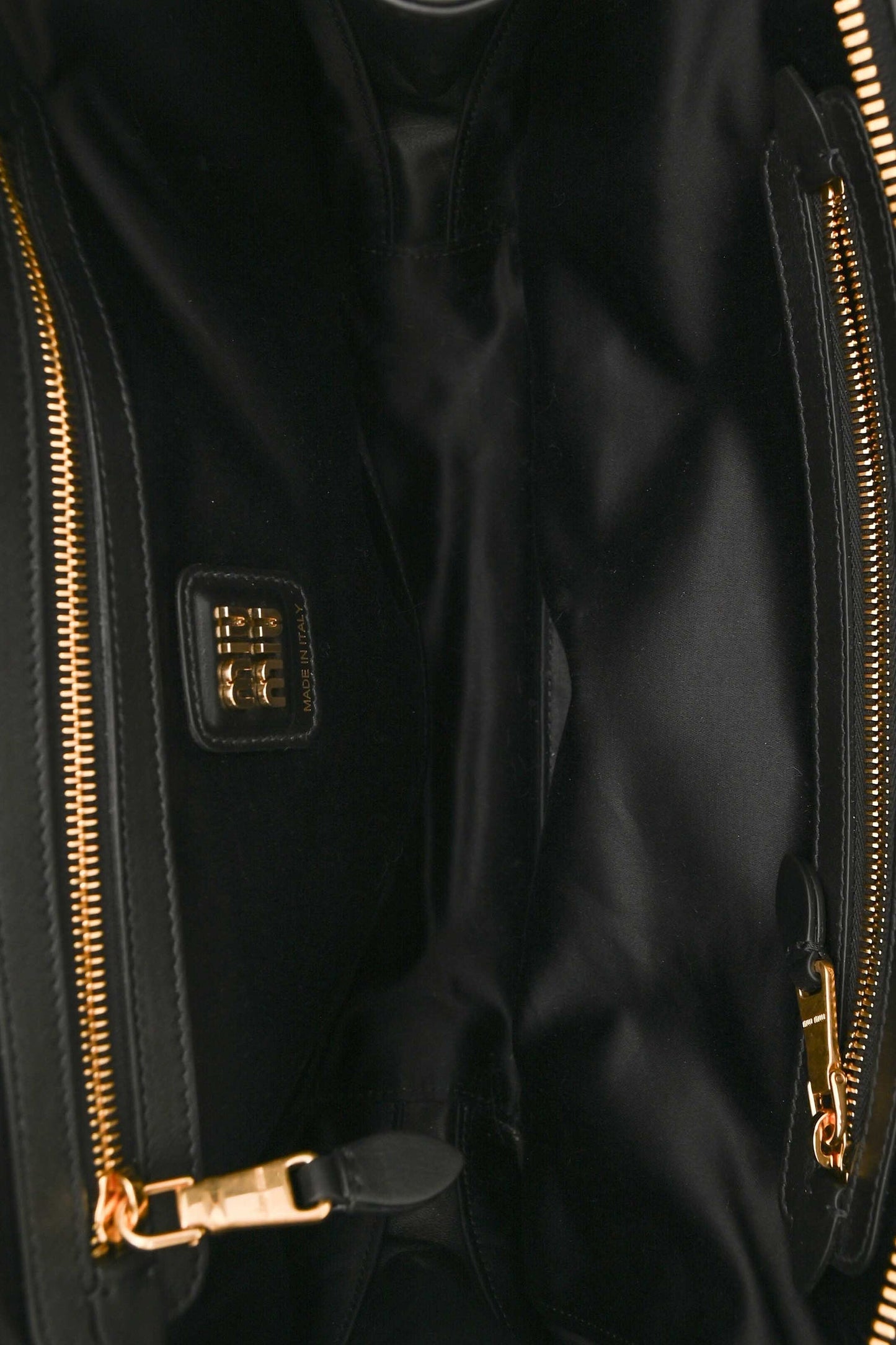 Miu Miu Black Leather 'Beau' Shoulder Bag