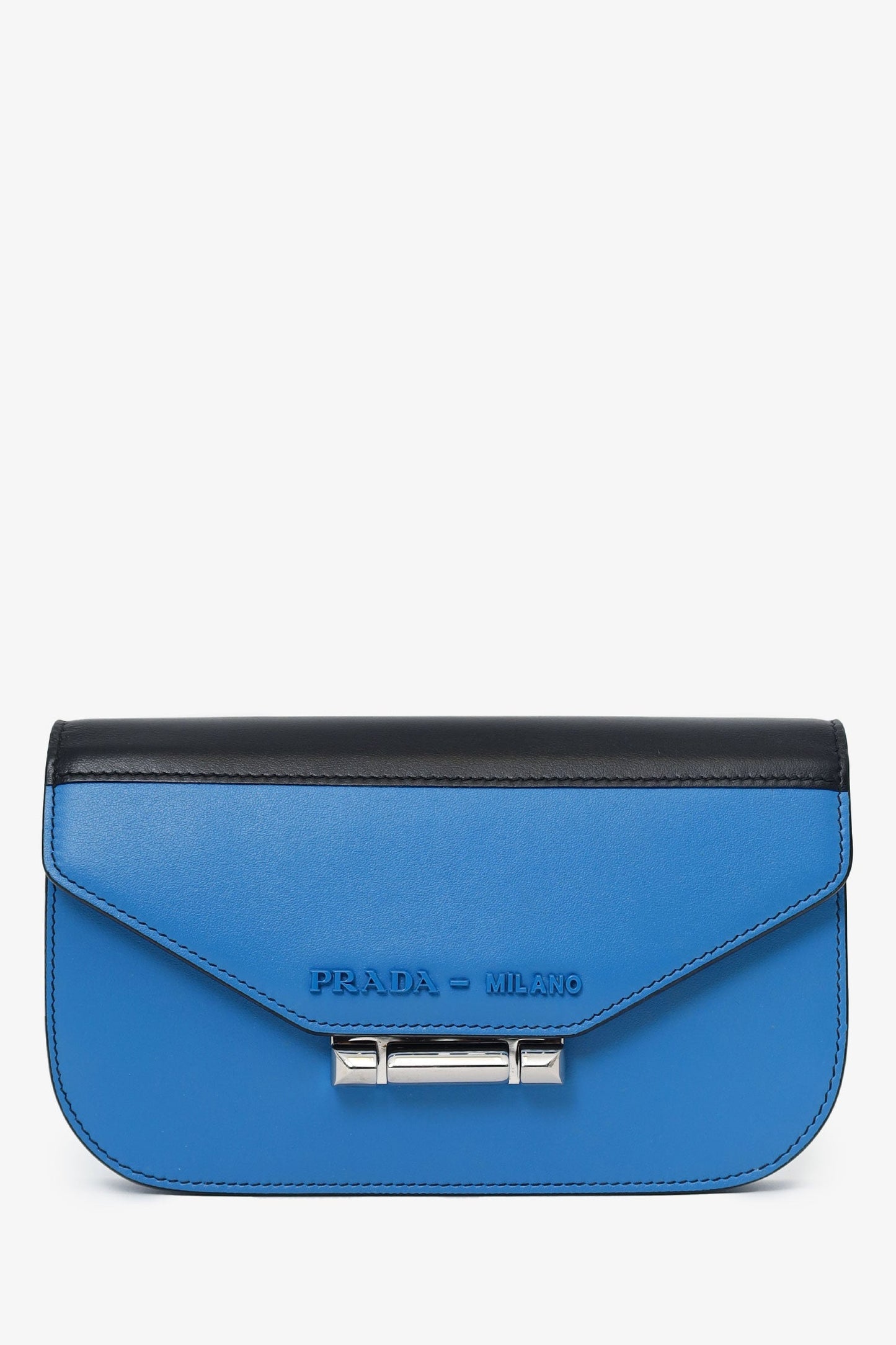 Prada Blue/Black Leather 'Sybille' Crossbody Bag