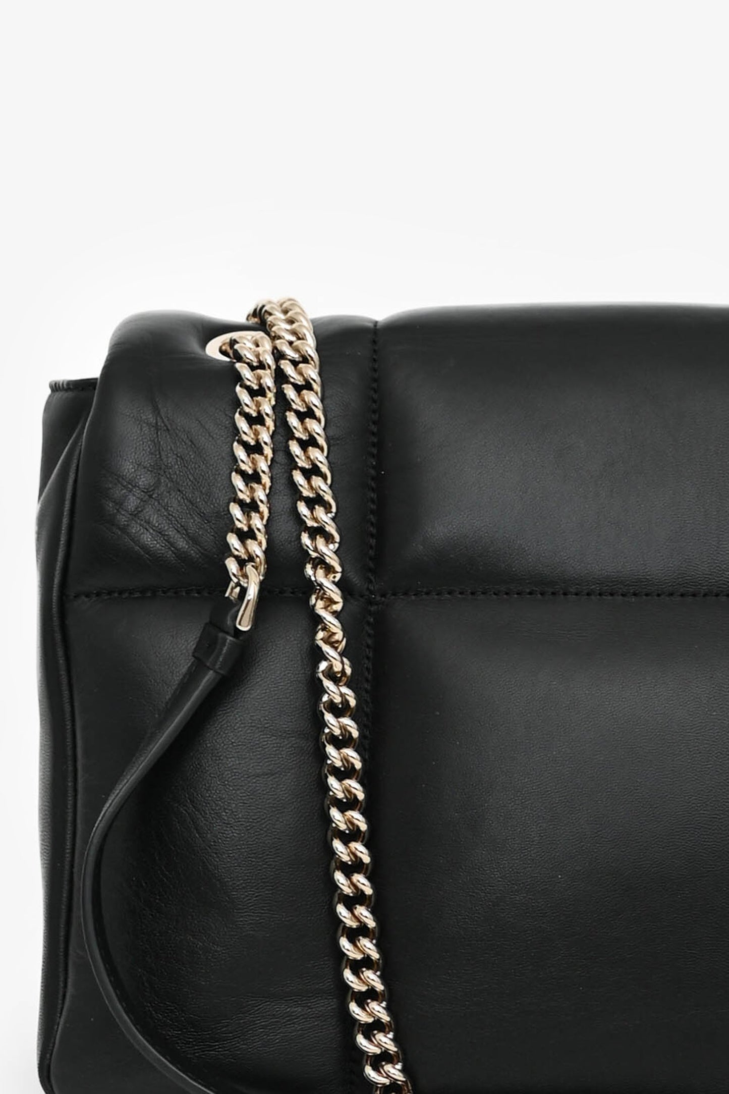Salvatore Ferragamo Black Quilted Leather Vera Bow Shoulder Bag