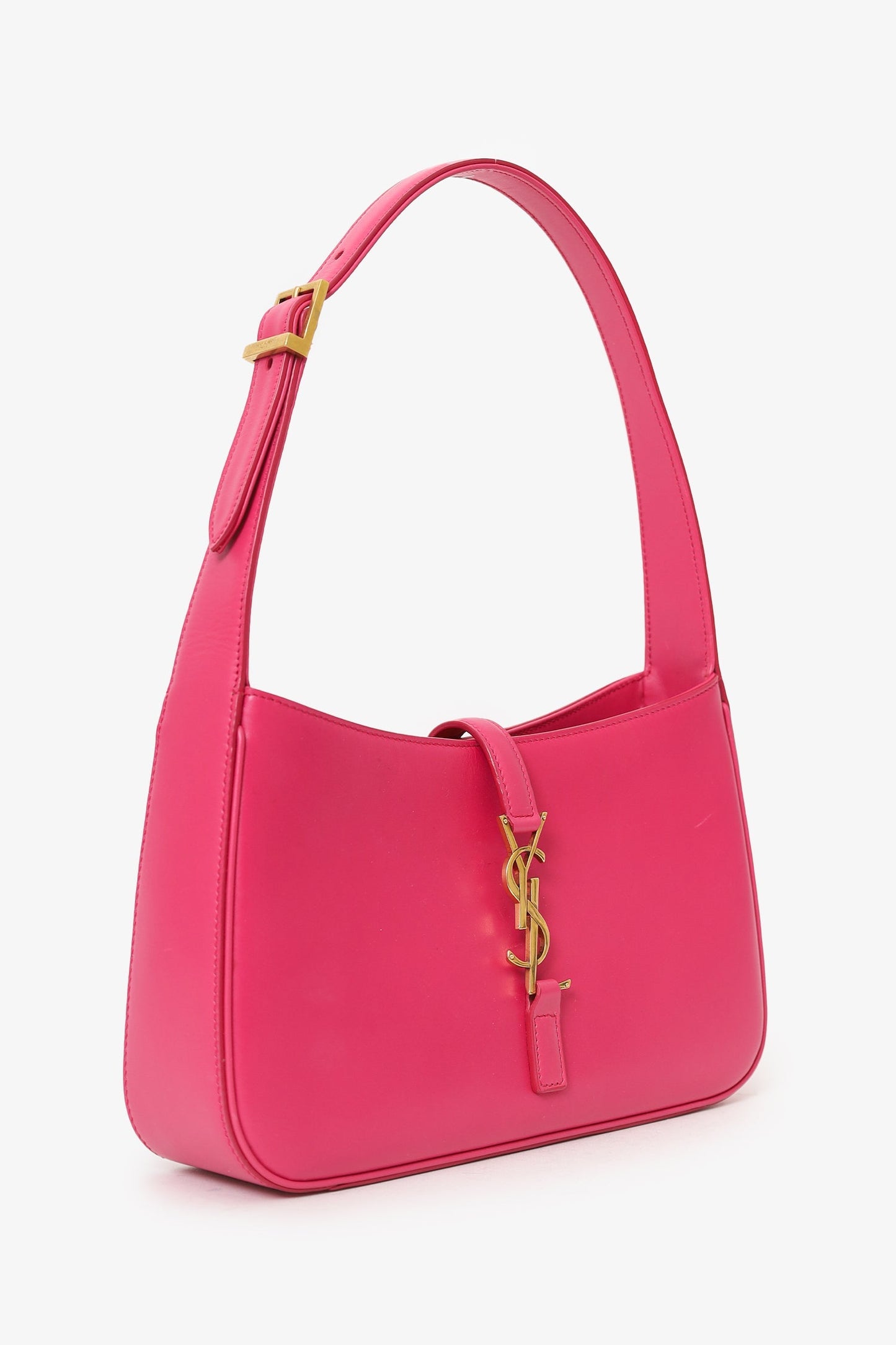 Saint Laurent Hot Pink Leather 'Le 5 à 7' Shoulder Bag