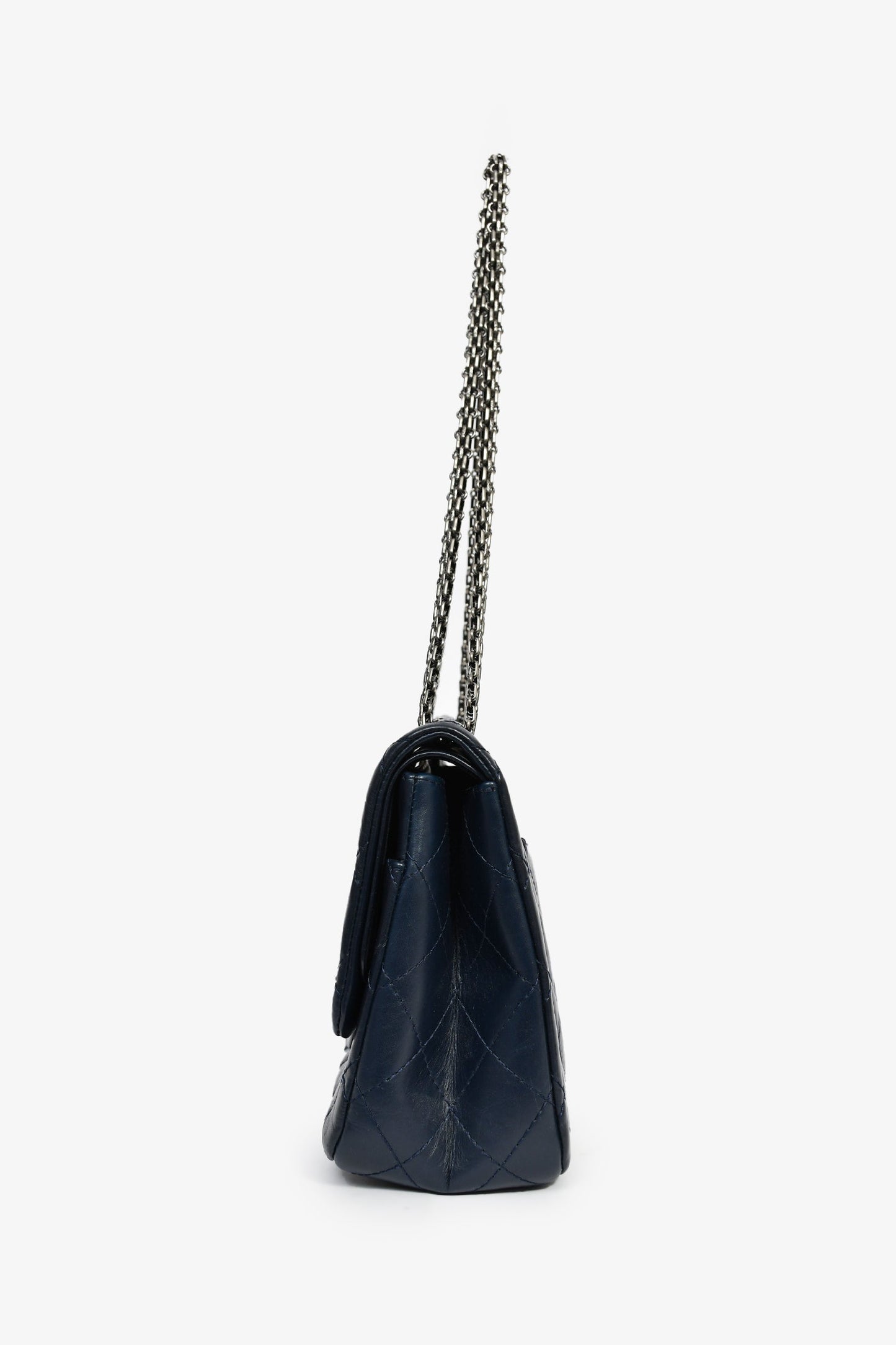 Chanel™ 2011-12 Navy Quilted Lambskin 227 Maxi Reissue Flap Shoulder Bag