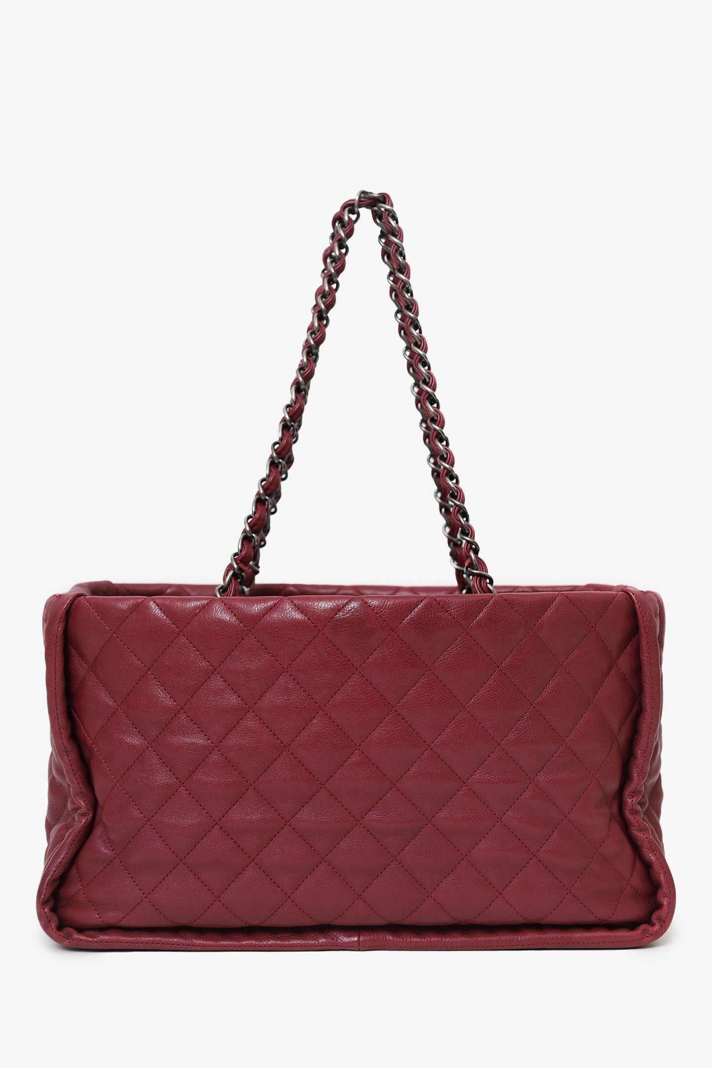 Chanel™ 2011-12 Burgundy Quilted Leather CC Chain Tote