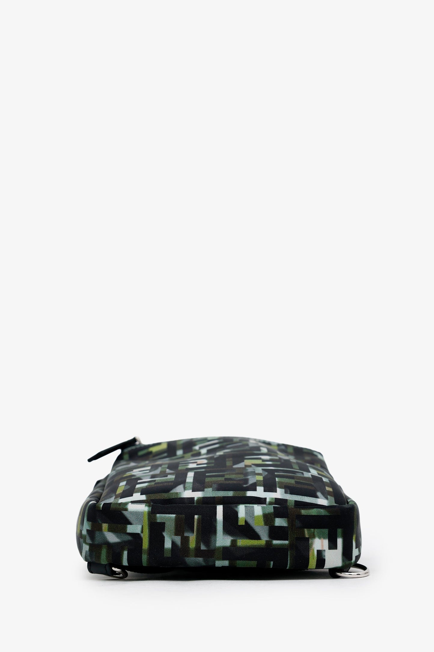 Fendi Green Nylon CamouFF Sling Crossbody Messenger Bag