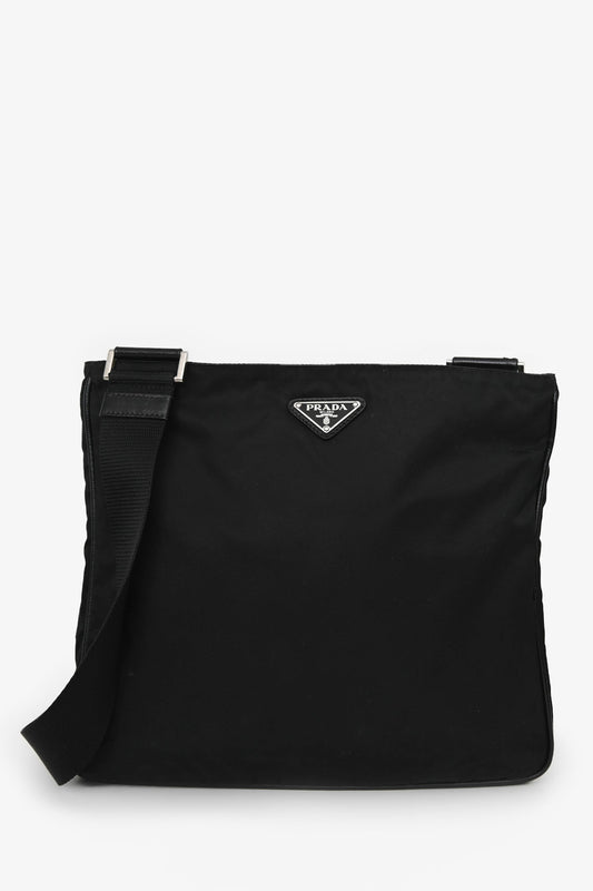Prada Black Nylon Messenger Bag