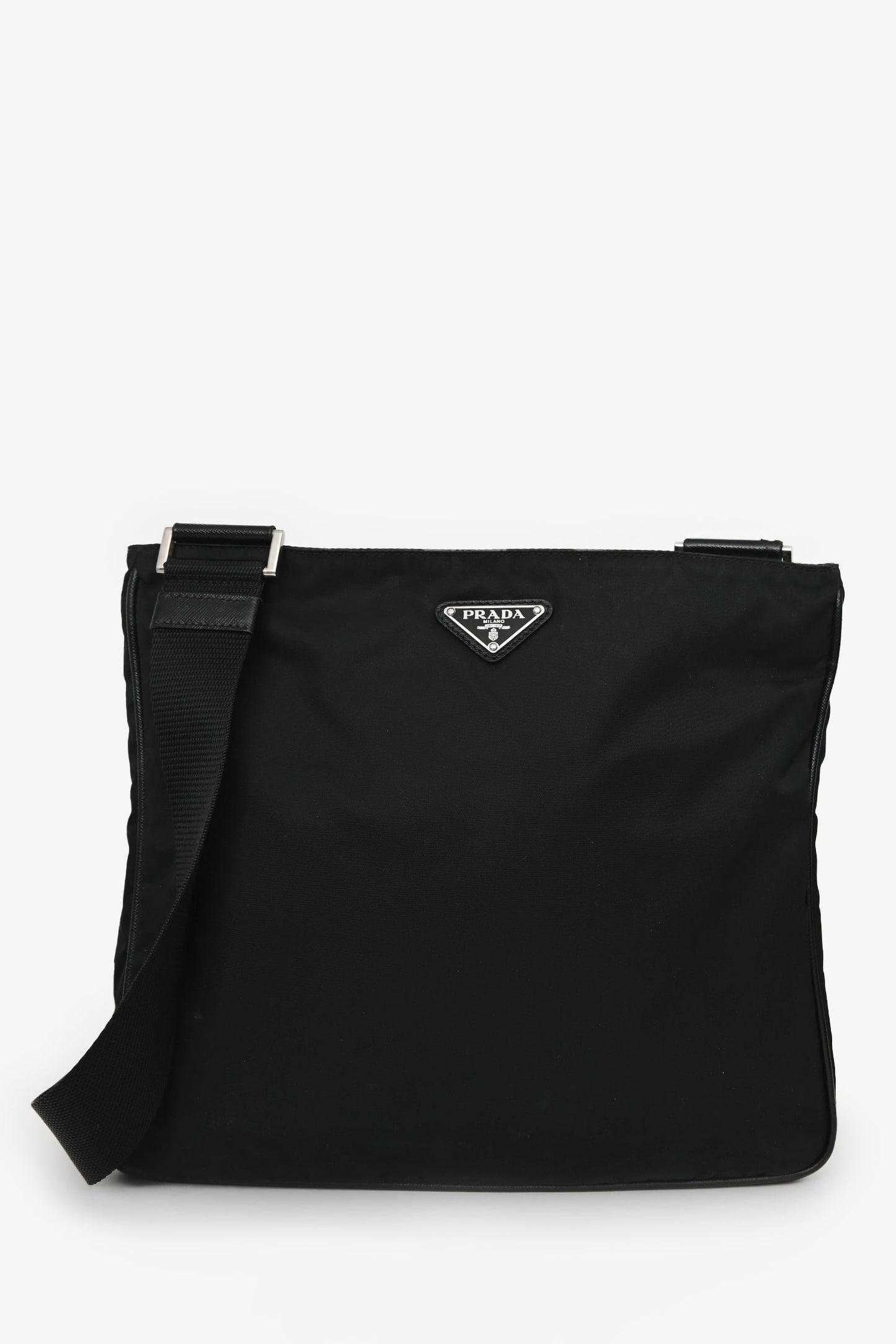 Prada Black Nylon Messenger Bag