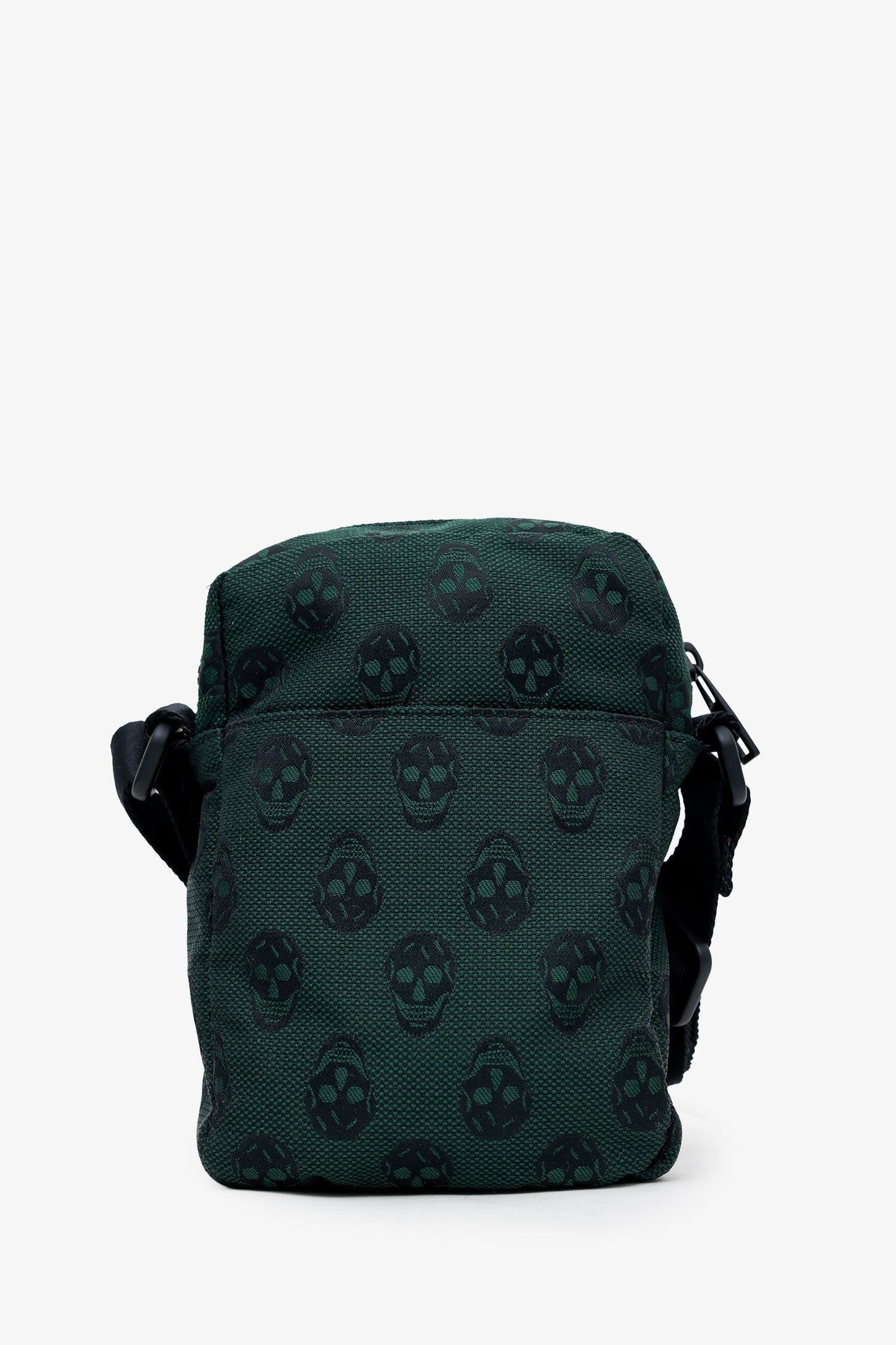 Alexander McQueen Green/Black Canvas Skull Messenger Bag