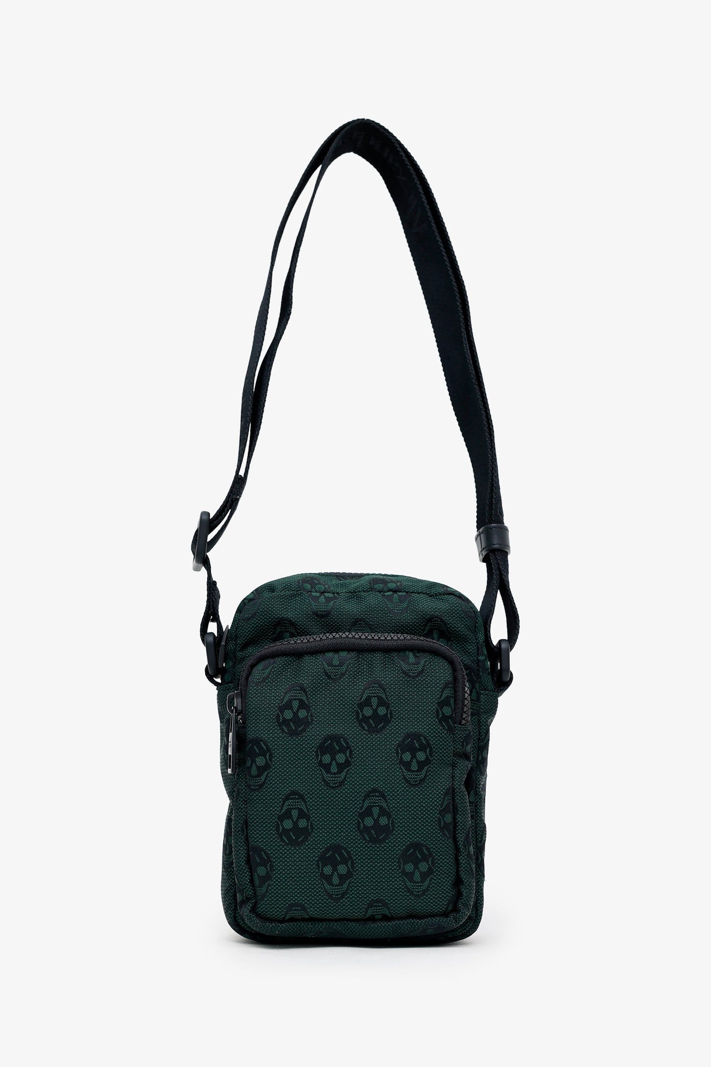 Alexander McQueen Green/Black Canvas Skull Messenger Bag