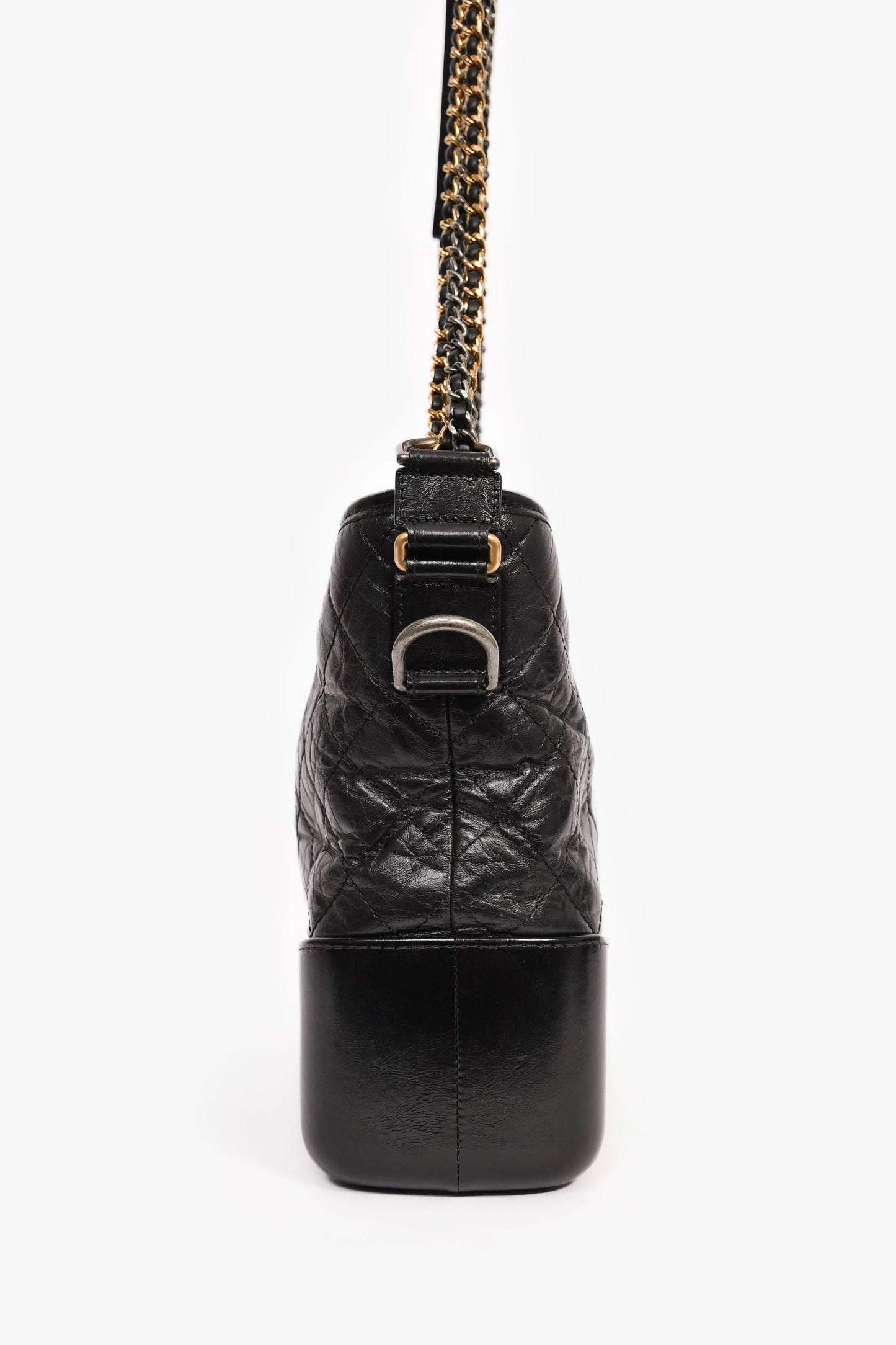 Chanel™ 2017/18 Black Aged Calfskin Medium Gabrielle Hobo