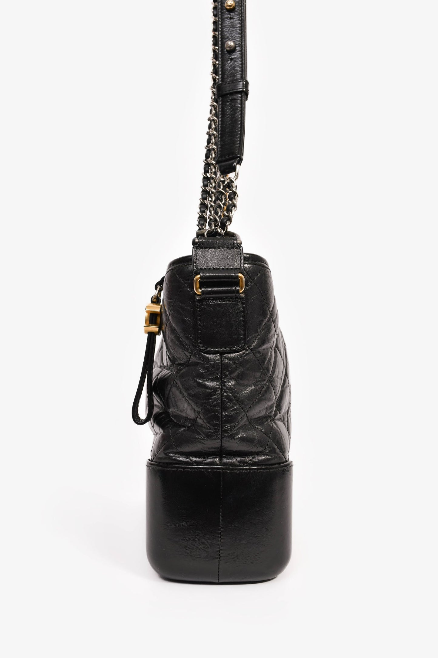 Chanel™ 2017/18 Black Aged Calfskin Medium Gabrielle Hobo
