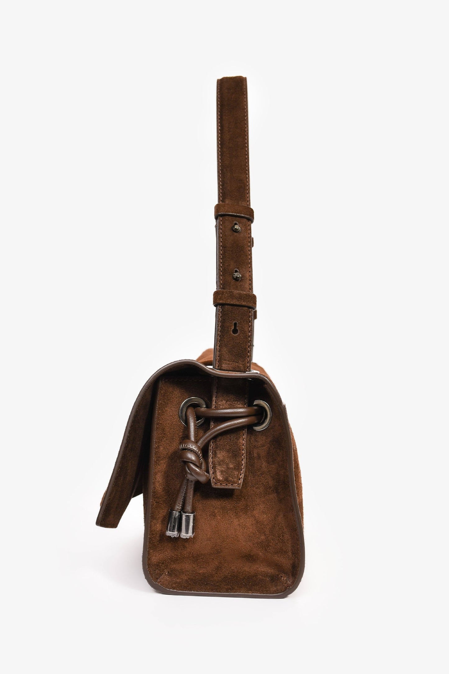 Christian Louboutin Brown Suede Baggy Small Shoulder Bag
