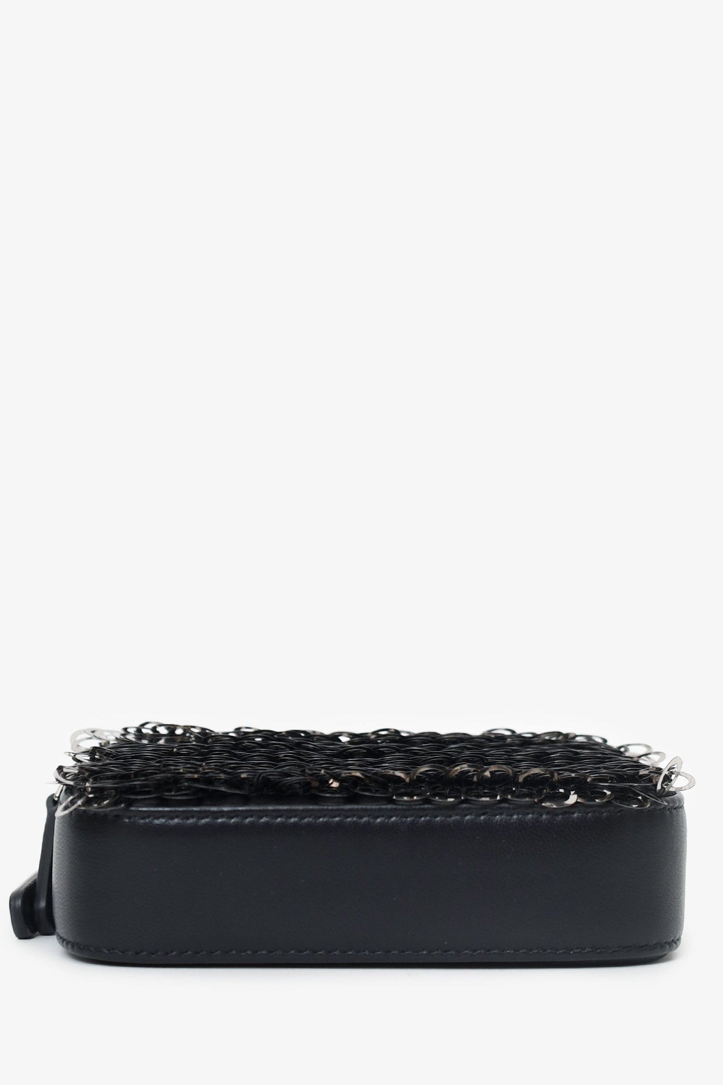 Chanel™ Black Sequin Double Zip Clutch