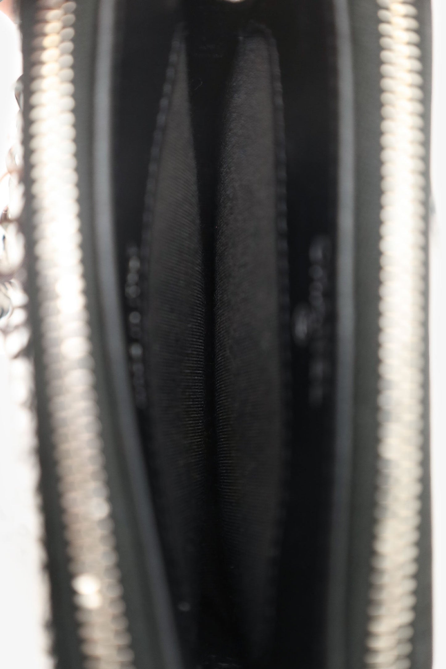 Chanel™ Black Sequin Double Zip Clutch