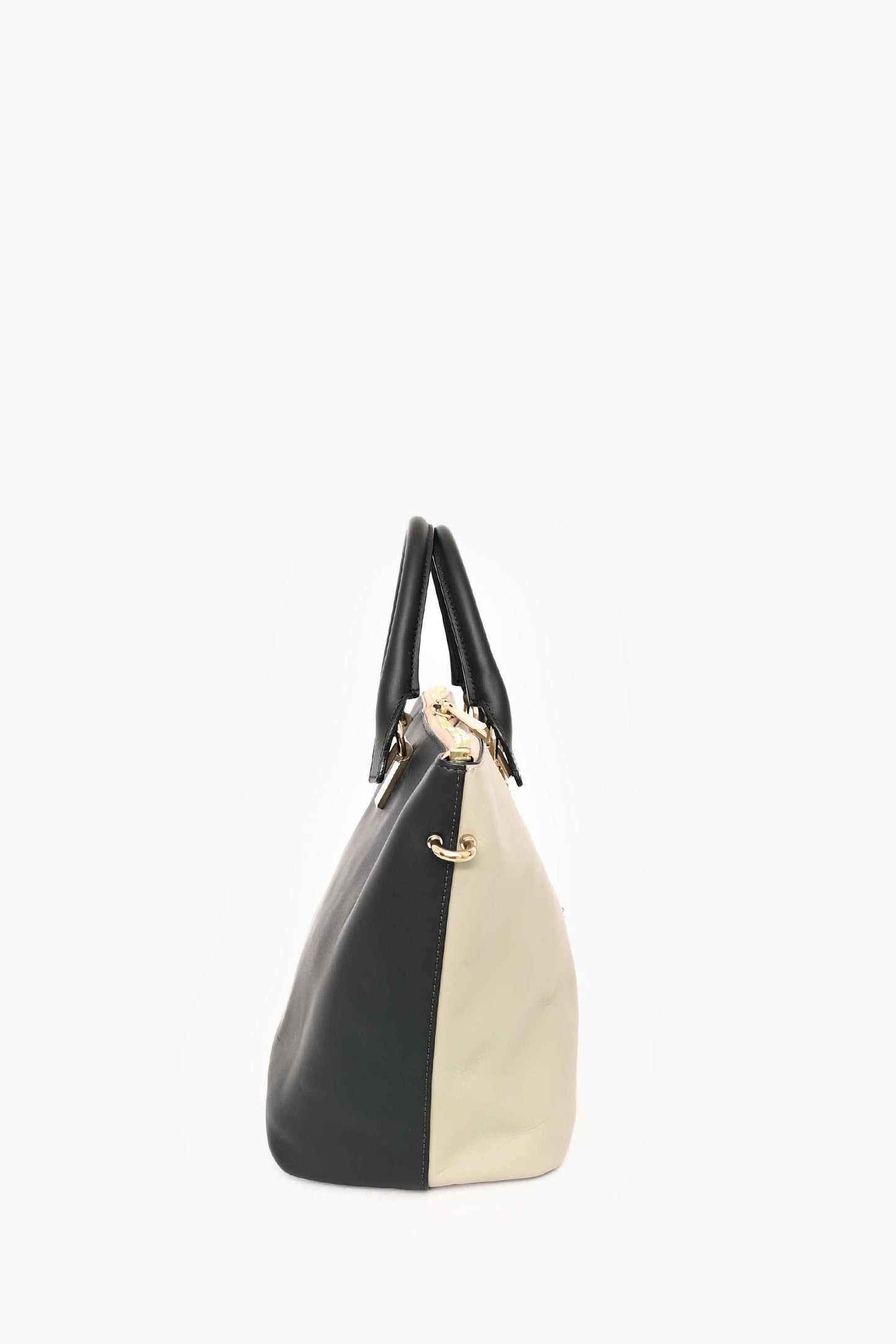 Chloe 2014 Black/Light Grey Leather Baylee Tote with Strap