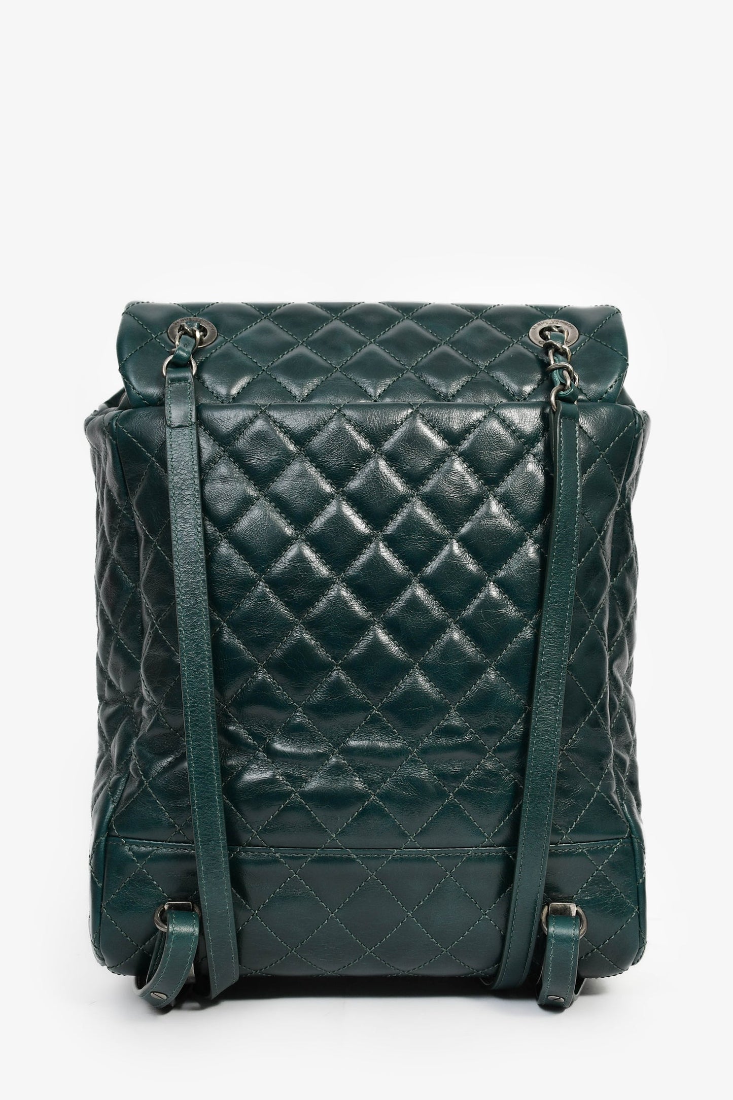 Chanel™ 2015-16 Green Glazed Calfskin Quilted Small Salzburg Mountain Backpack