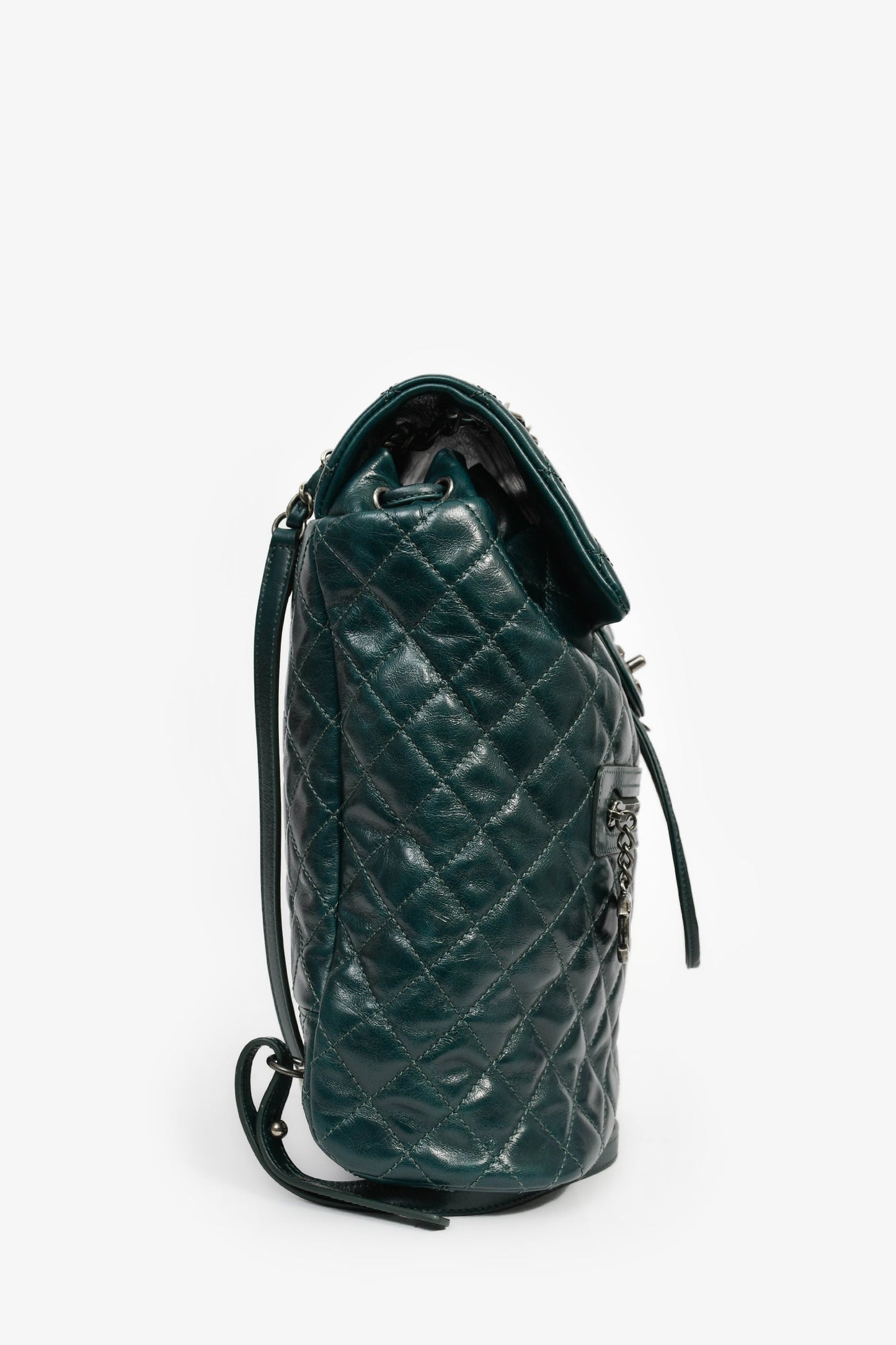 Chanel™ 2015-16 Green Glazed Calfskin Quilted Small Salzburg Mountain Backpack