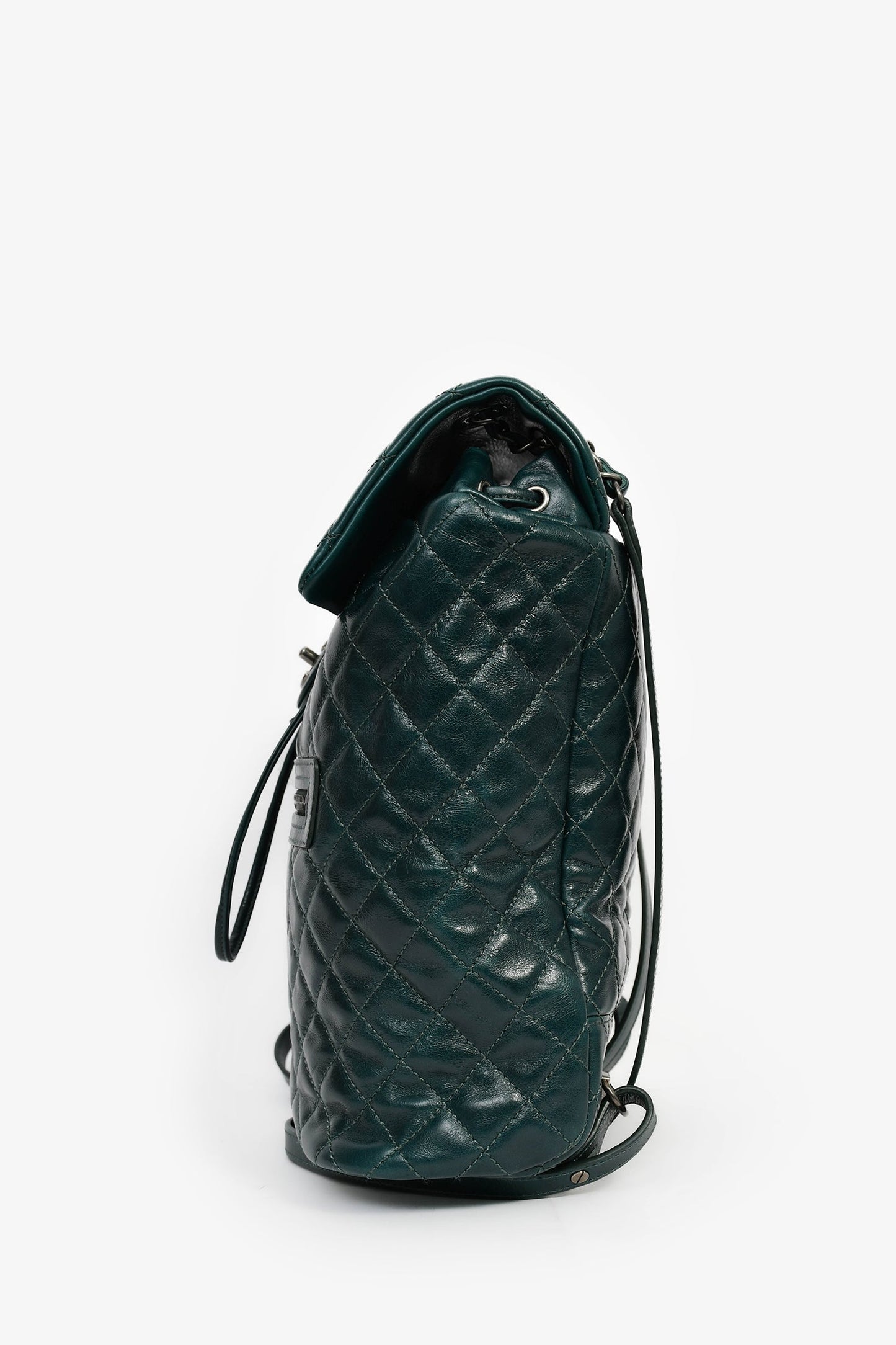 Chanel™ 2015-16 Green Glazed Calfskin Quilted Small Salzburg Mountain Backpack
