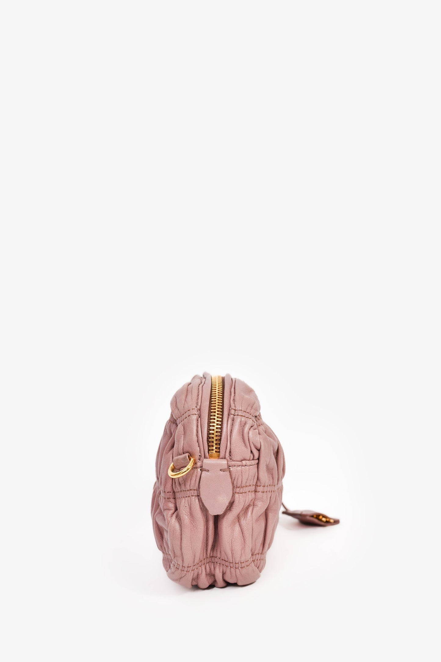 Prada Mauve Nappa Gaufre Leather Crossbody Bag