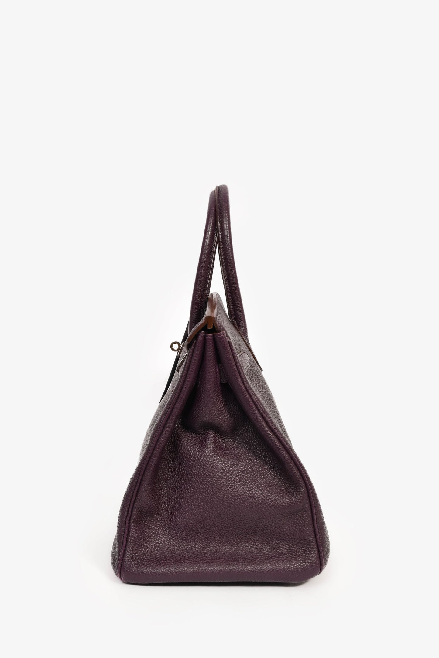 Hermes 2008 Raisin Clemence Leather Birkin 35