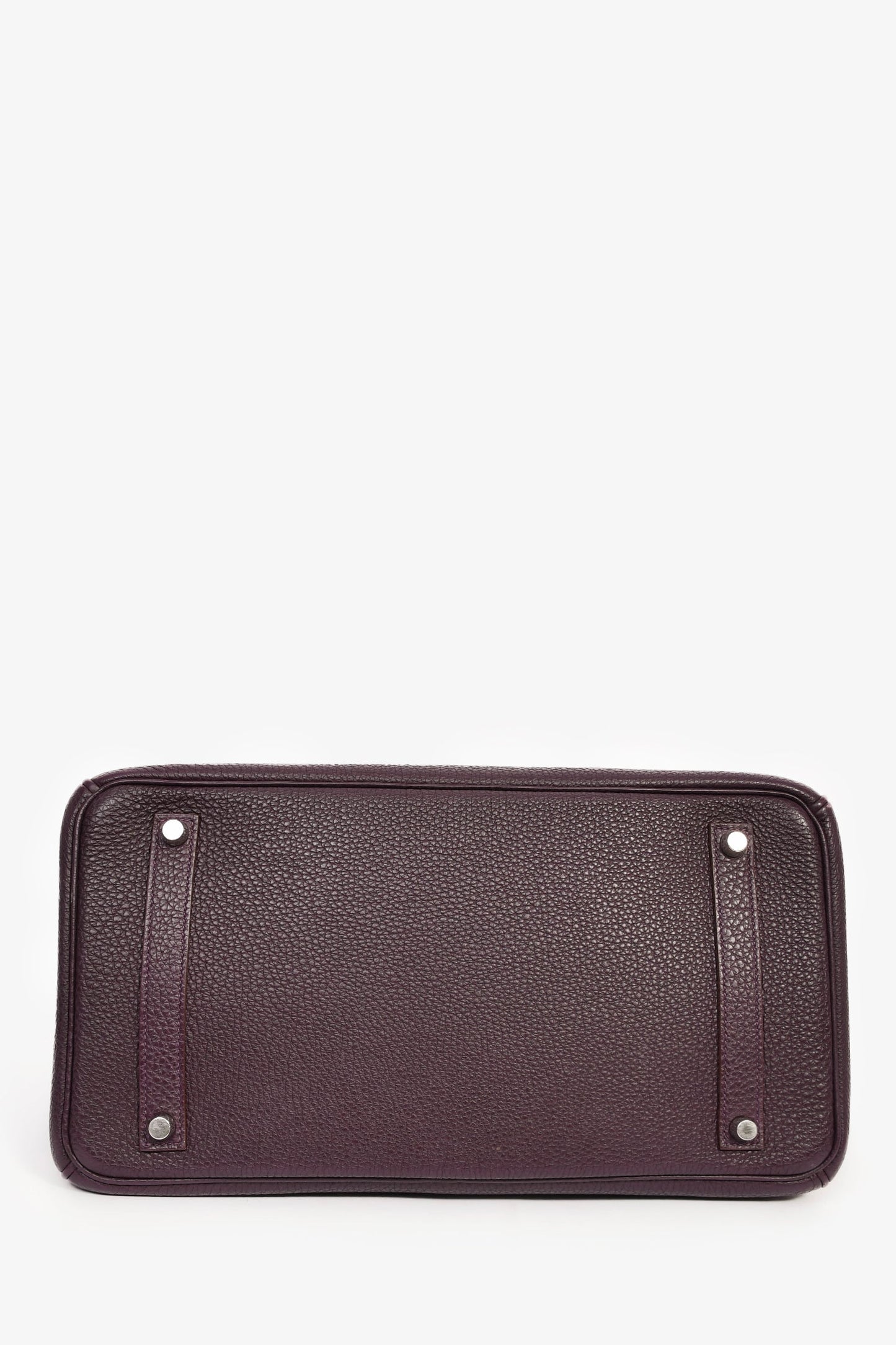 Hermes 2008 Raisin Clemence Leather Birkin 35