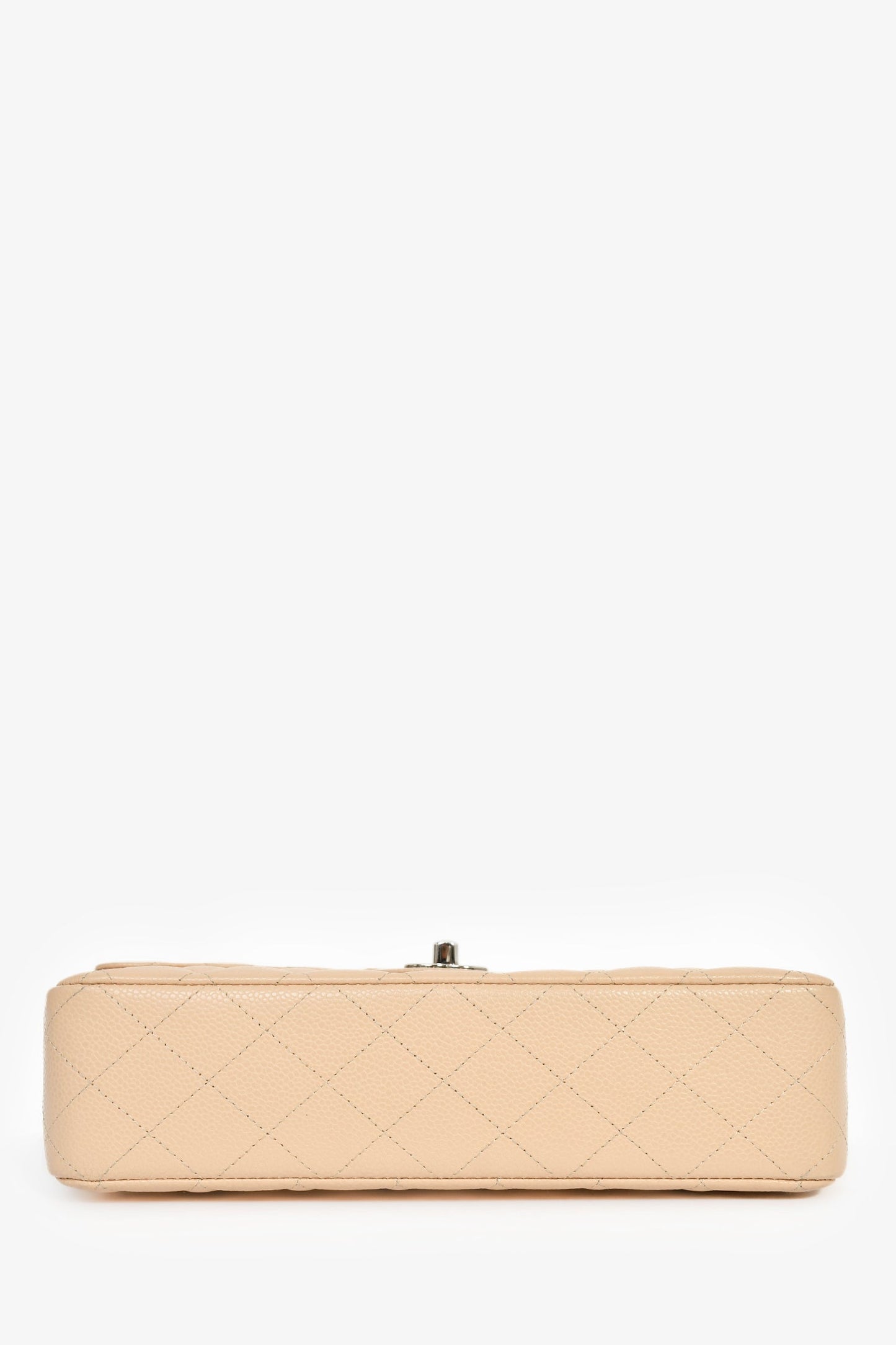 Chanel™ 2011 Beige Caviar Leather Medium Double Flap Shoulder Bag