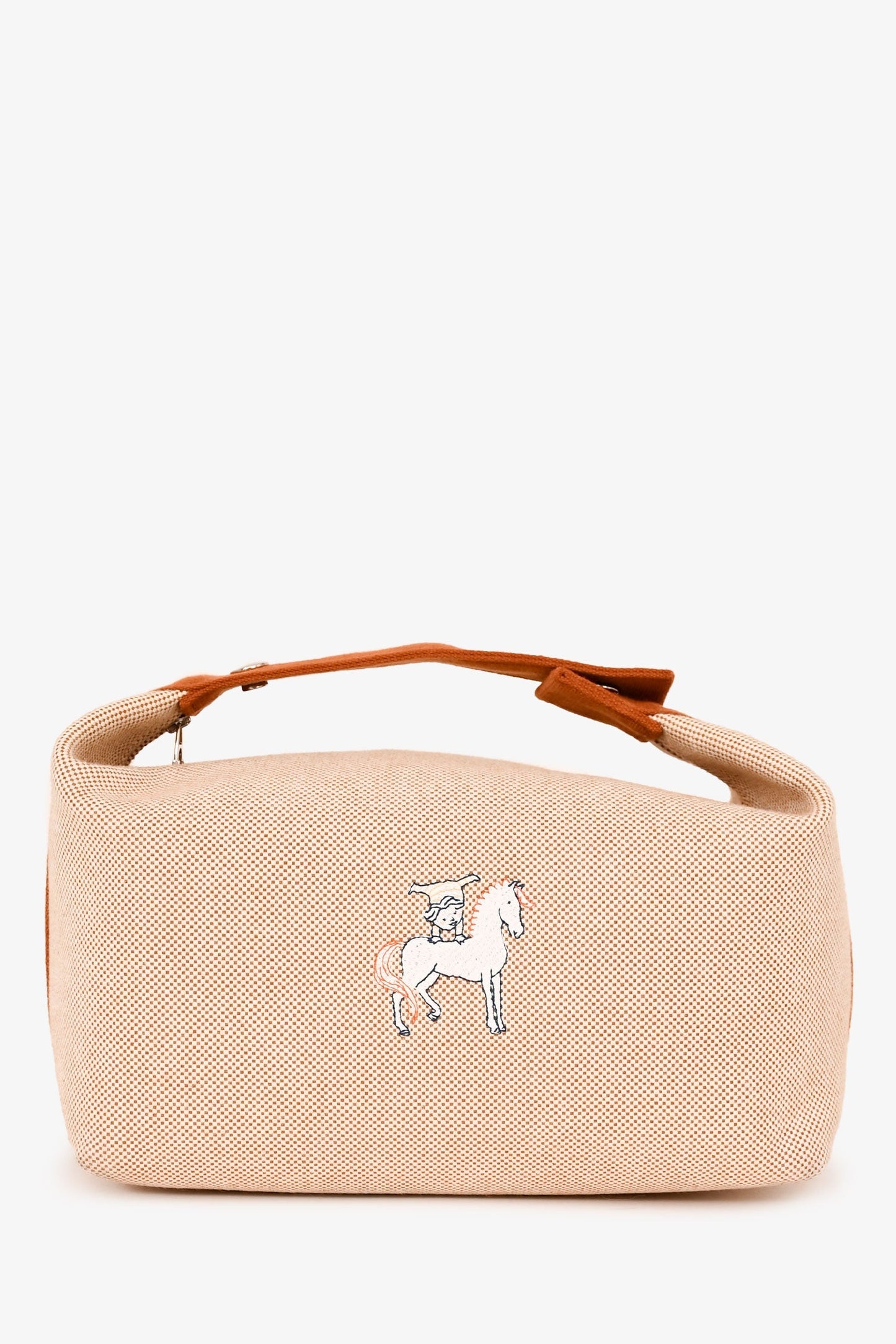 Hermès Large Toile Bride-A-Brac Cabriole Case