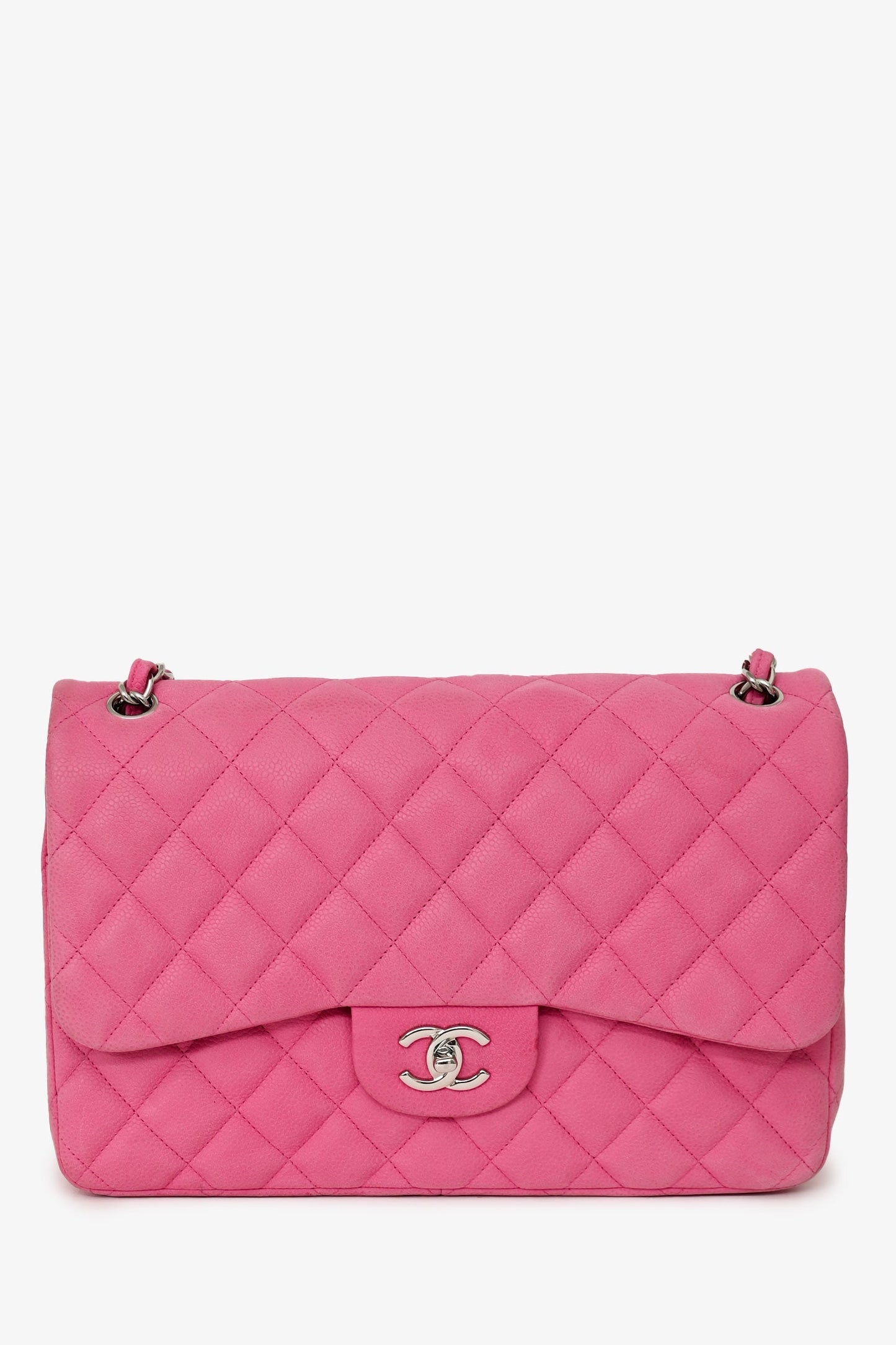 Chanel™ 2013/14 Pink Caviar Jumbo Double Flap SHW