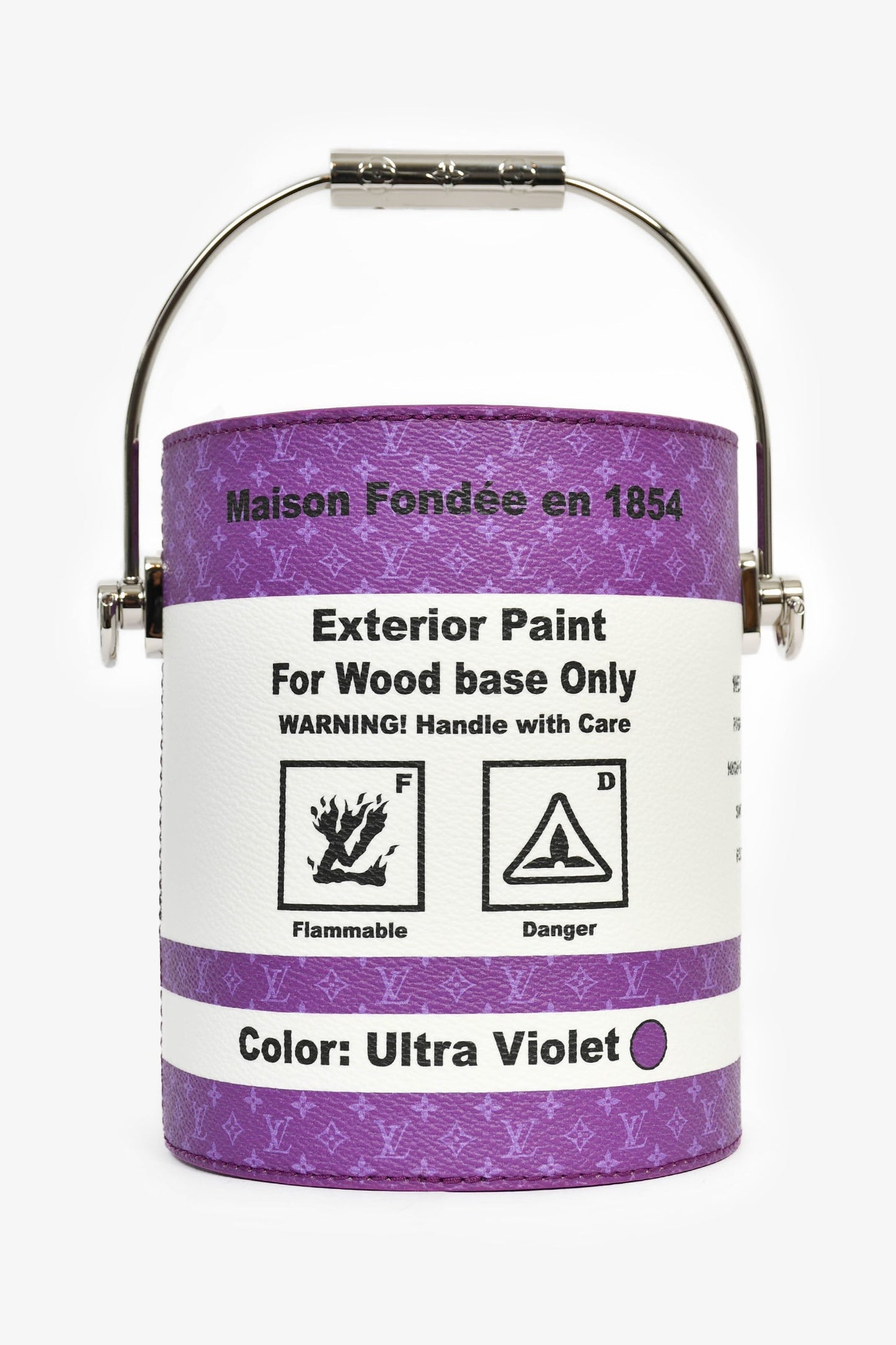 Louis Vuitton Purple/White Paint Can Bag with Strap