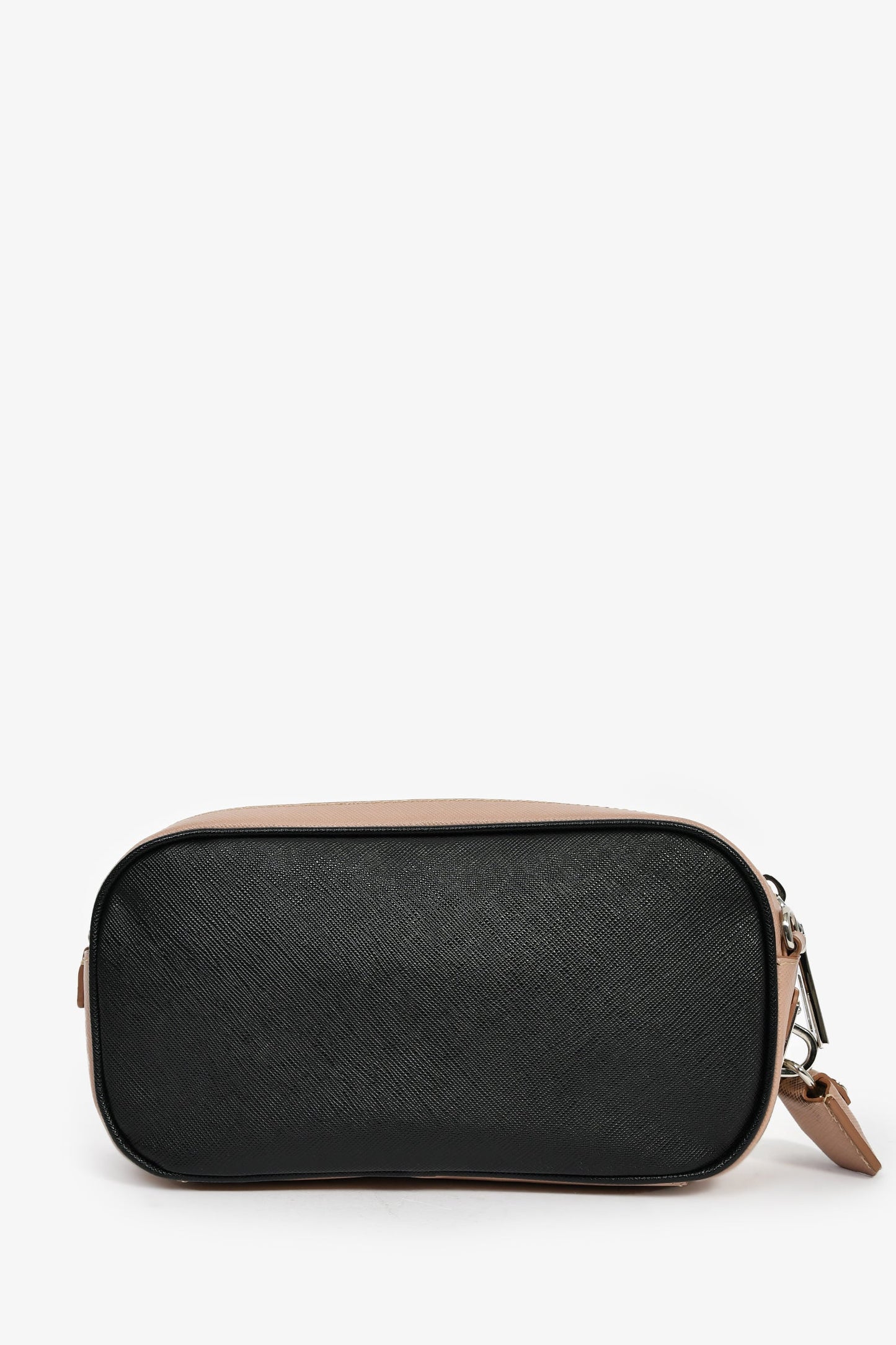Prada Mauve/Black Saffiano Two-Tone Buckle Camera Bag