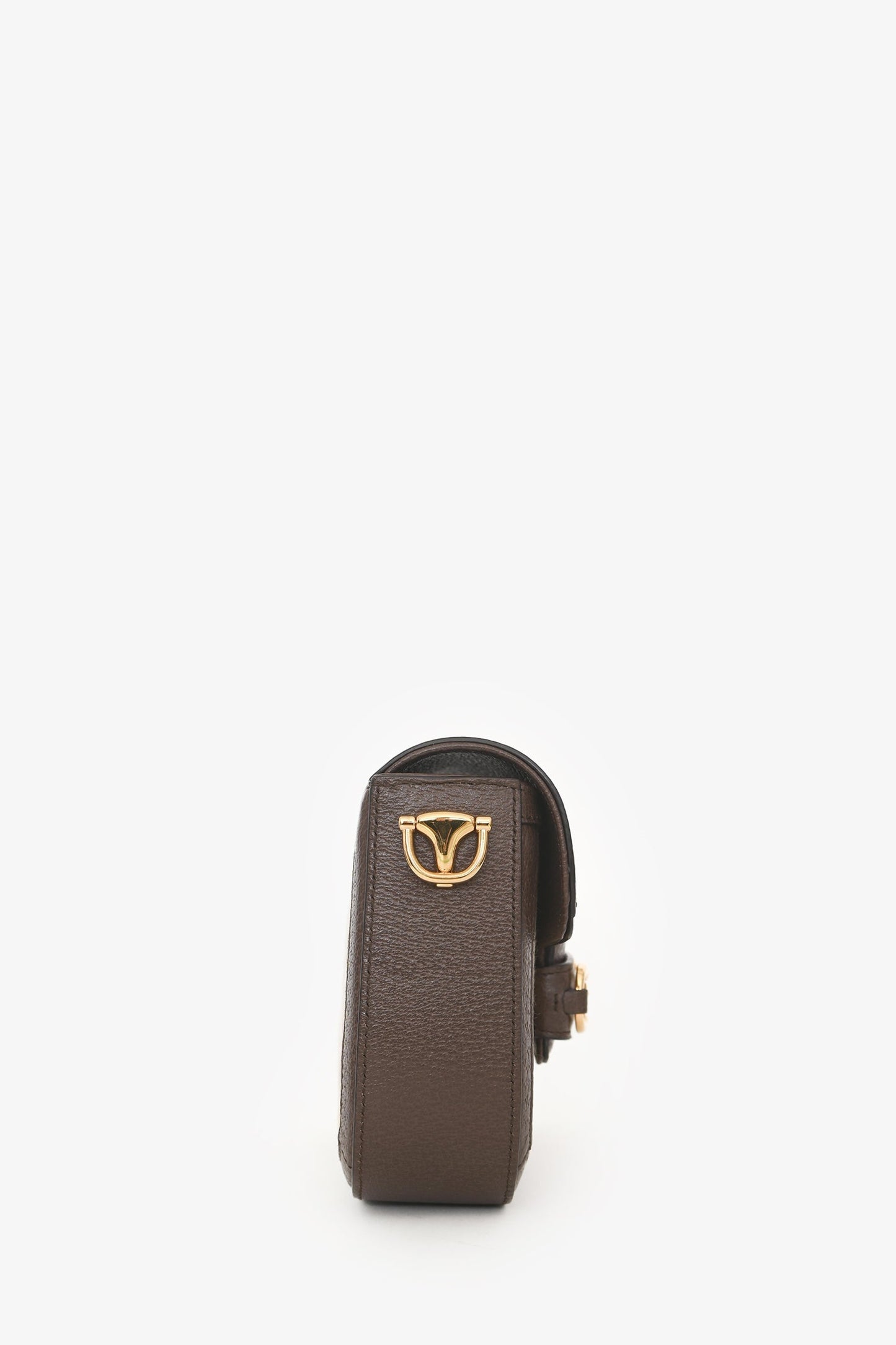 Gucci Brown Canvas/Leather GG Supreme Horsebit 1955 Shoulder Bag with Web Strap