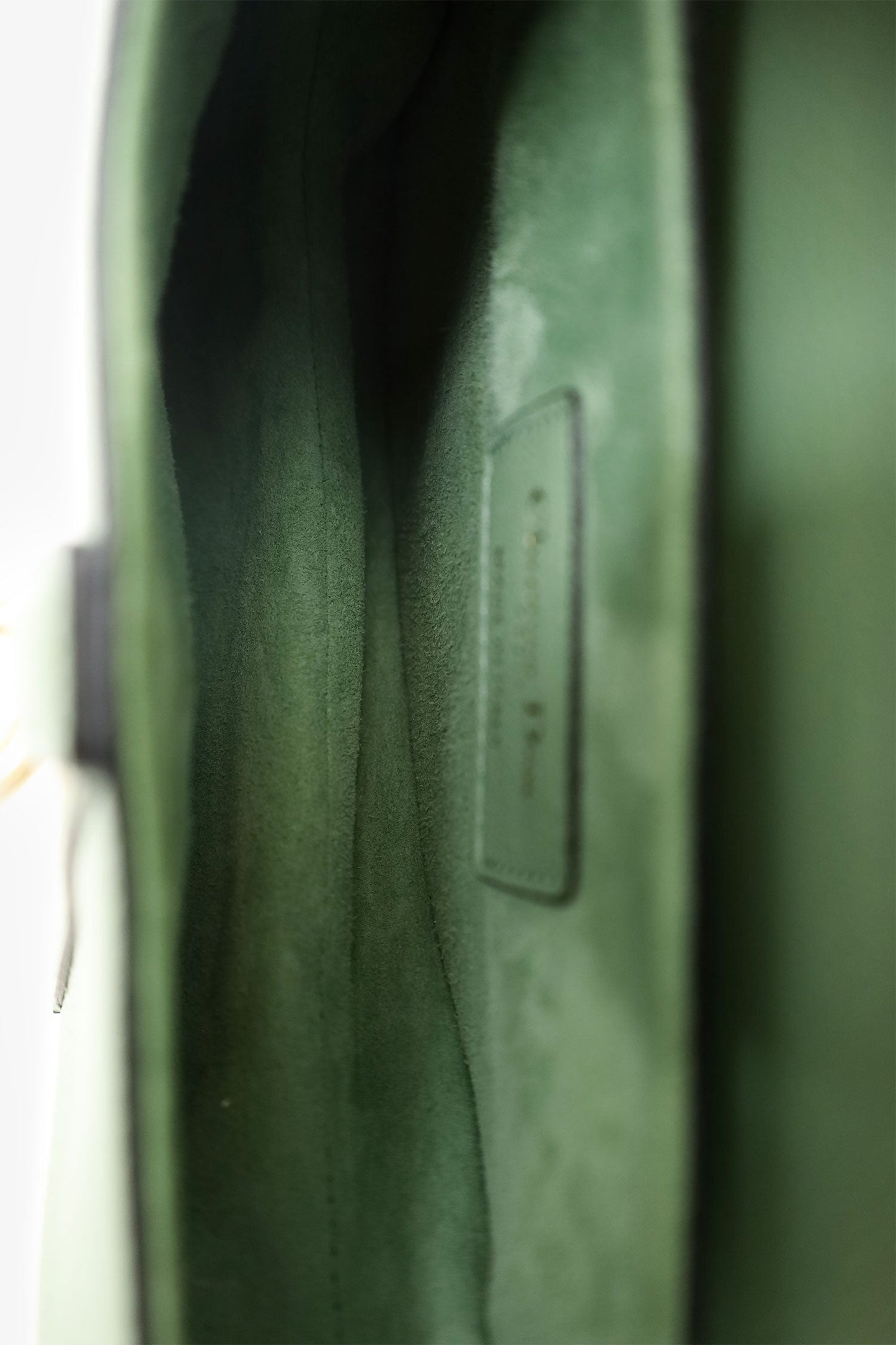 Christian Dior 2020 Green Leather Mini Saddle Bag