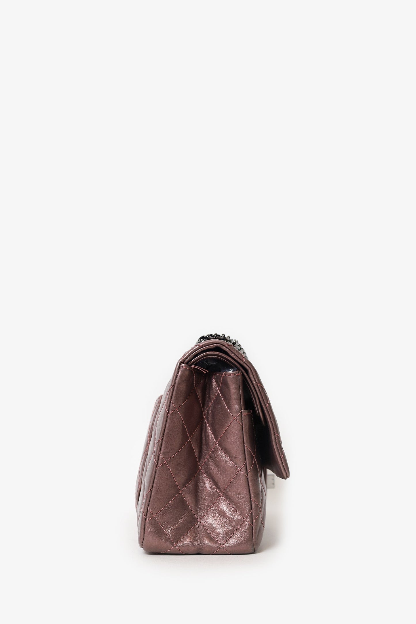Chanel™ 2008-09 Brown Metallic Aged Calfskin Quilted 2.55 Reissue Shoulder Bag