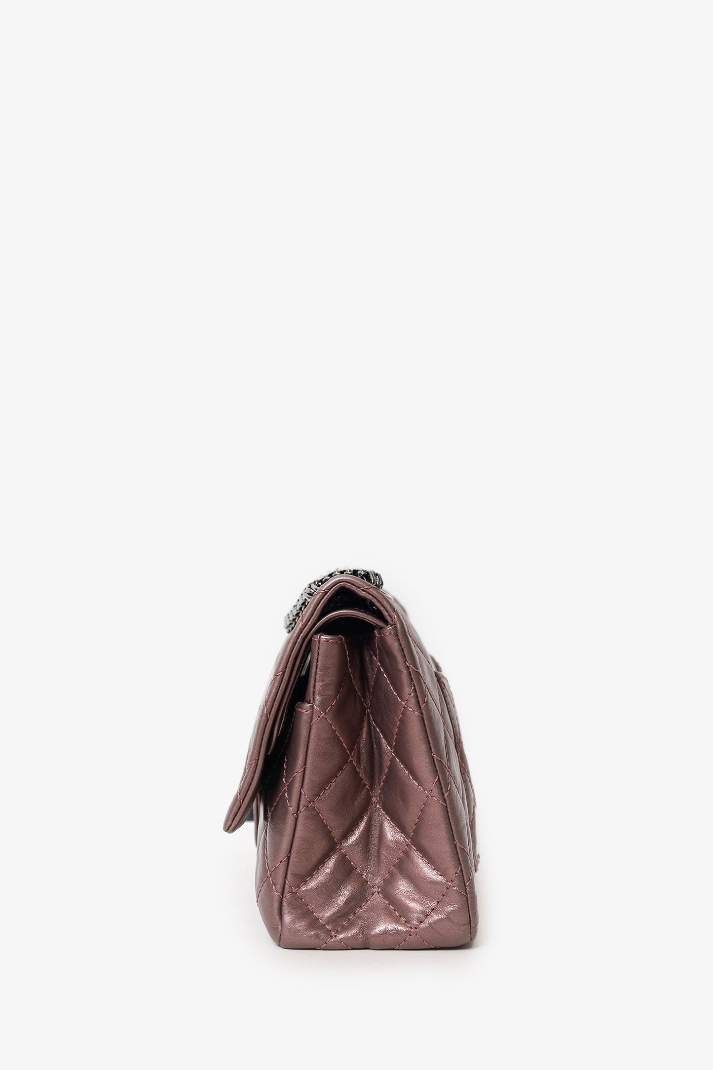Chanel™ 2008-09 Brown Metallic Aged Calfskin Quilted 2.55 Reissue Shoulder Bag