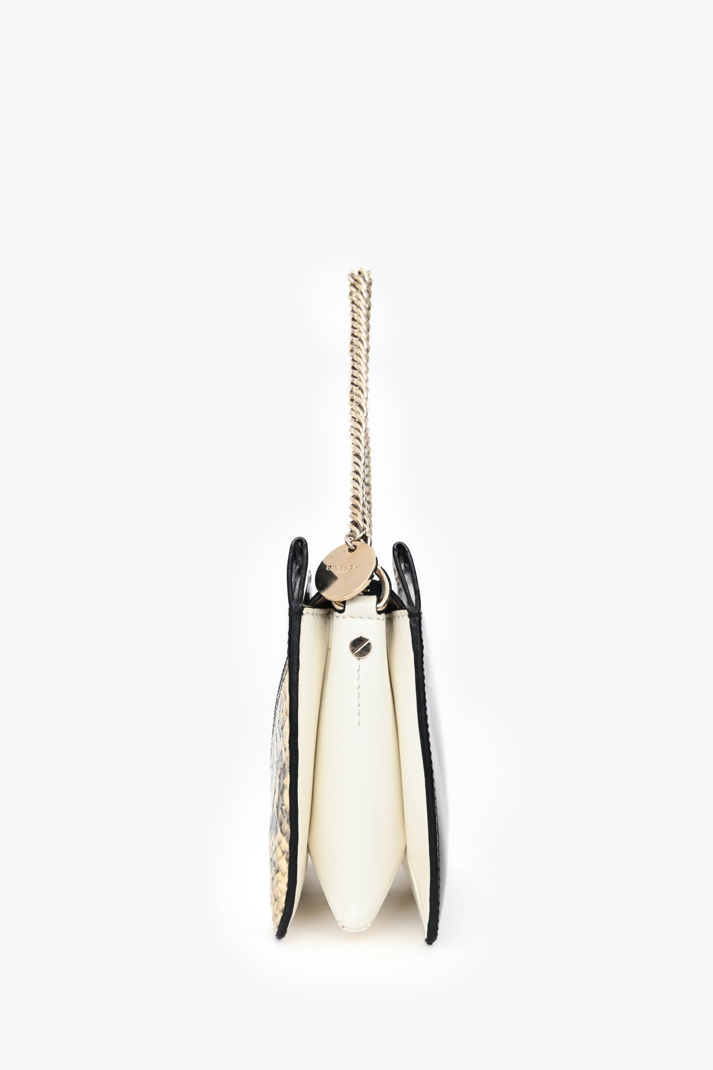 Givenchy Black Patent/Snake Print Leather Cross 3 Bag with Strap