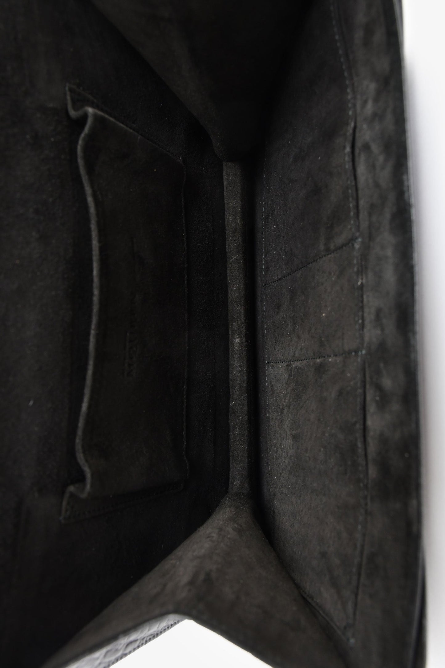 Alexander McQueen Black Croc Effect Leather Envelope Clutch
