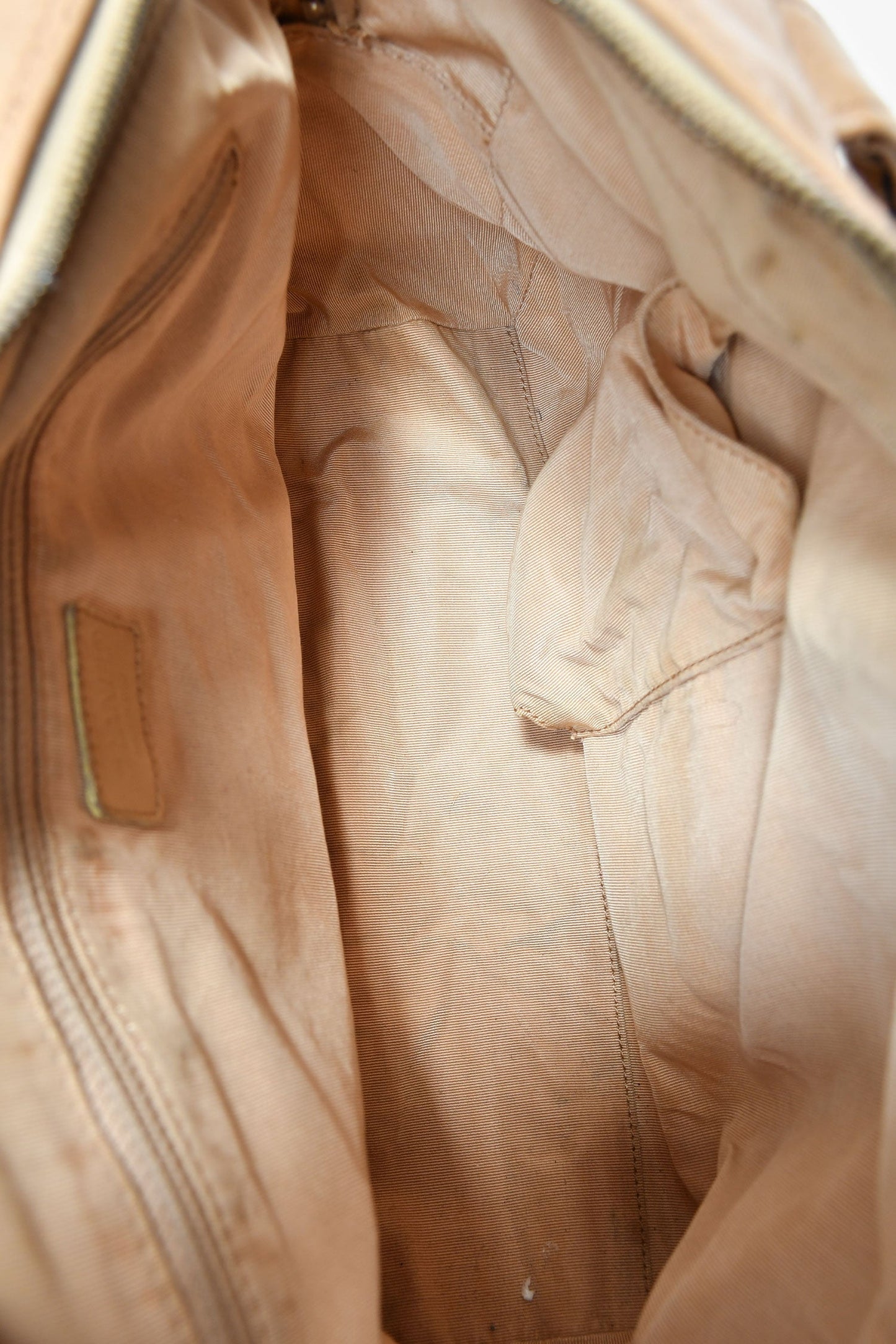 Chanel™ 2000-2002 Tan Contrast Leather Medium Boston Bag