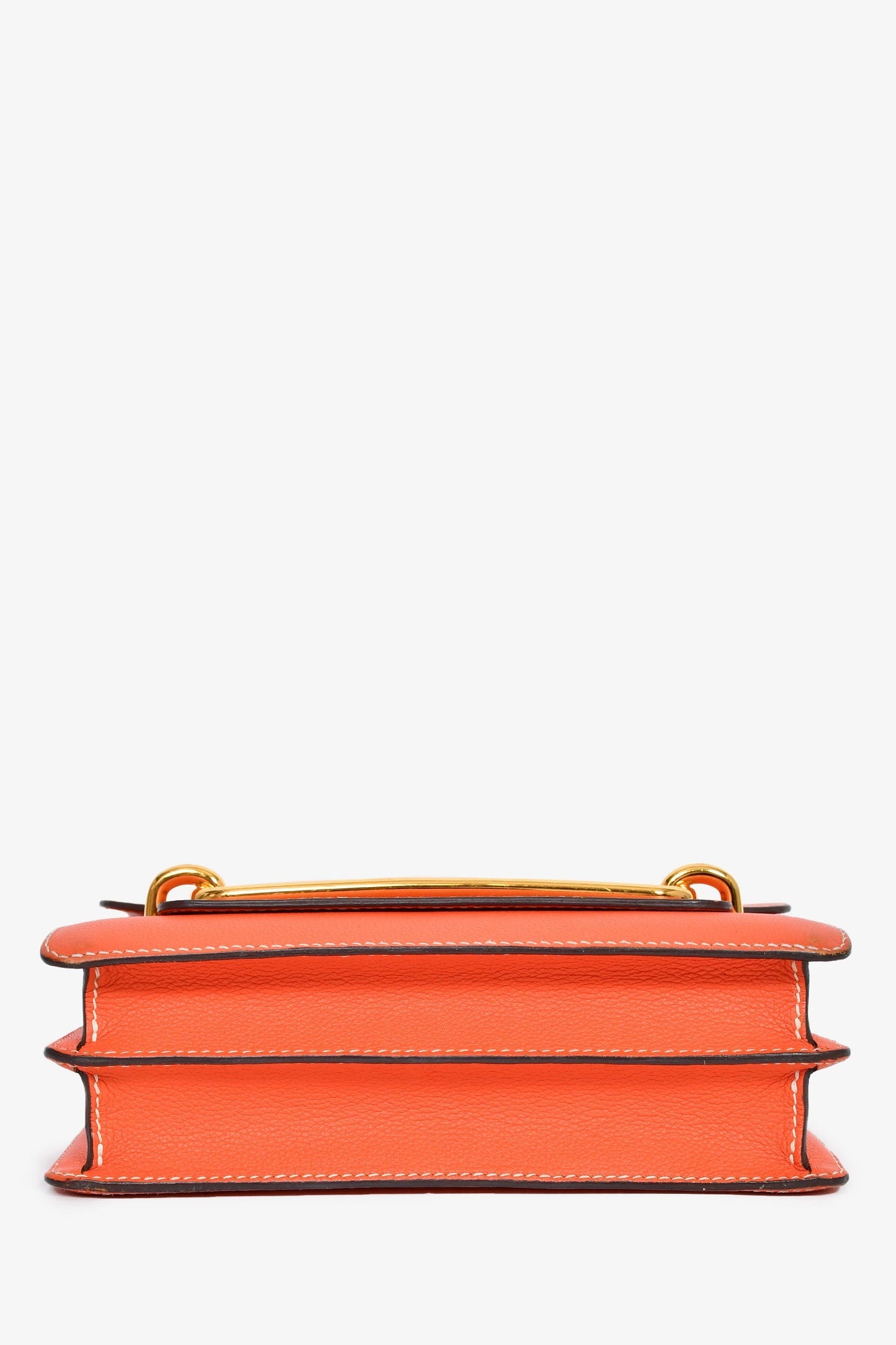 Hermès Orange Evercolour Leather 'Sac Roulis' 23 Crossbody