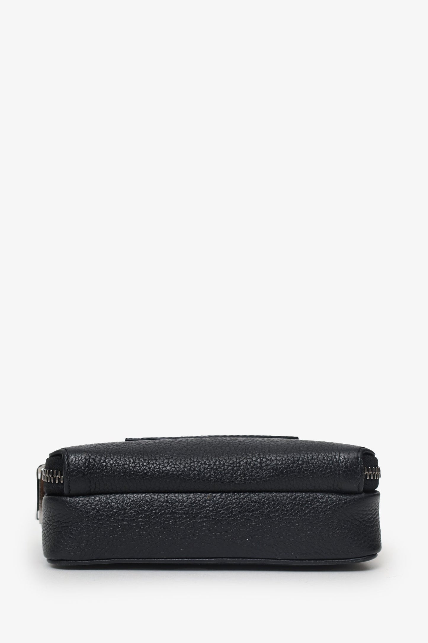 Christian Dior 2019 Black Grained Calfskin Double Zip Crossbody