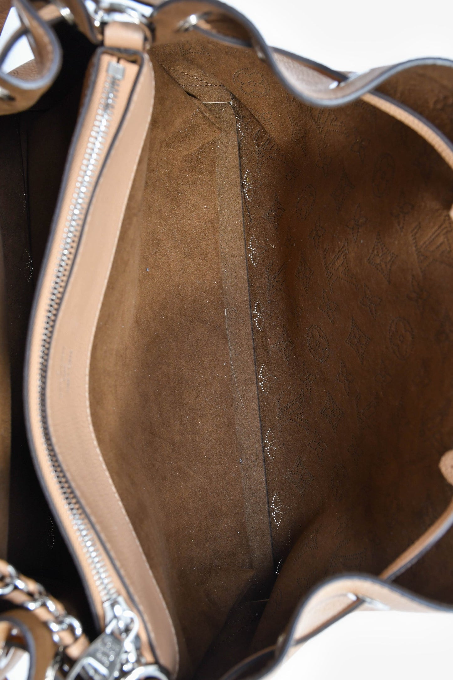 Louis Vuitton Camel Mahina Leather 'Bella' 3-Way Tote