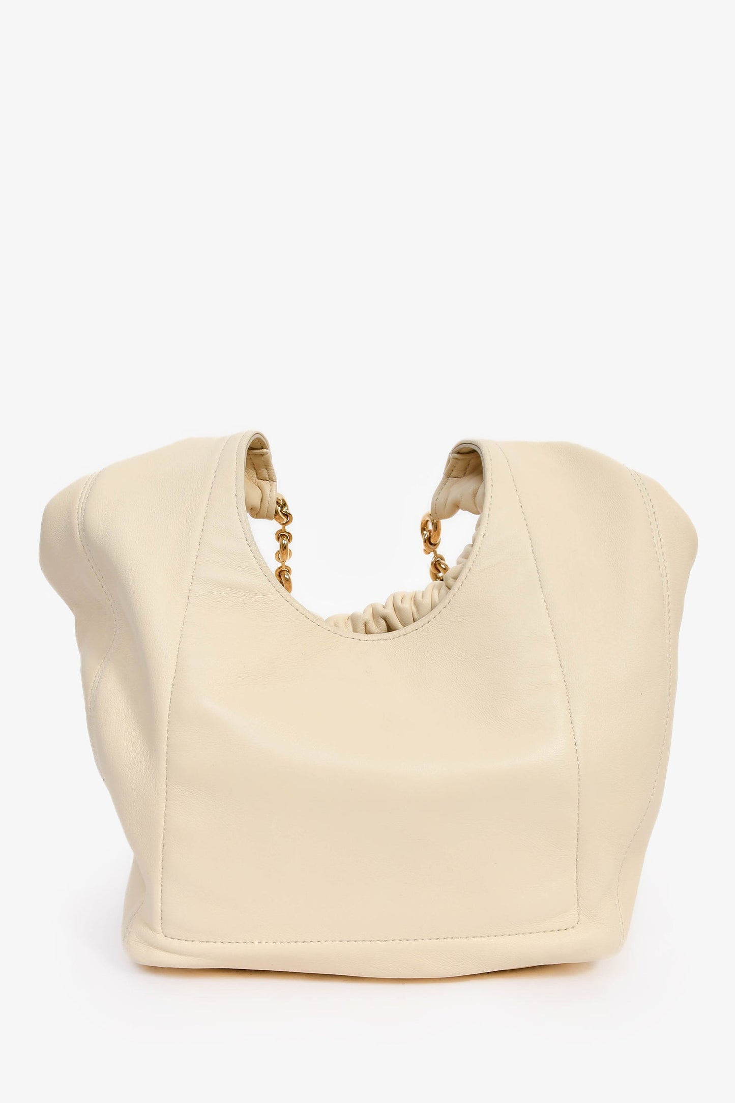 Loewe Cream Leather 'Squeeze' Small Chain Shoulder Bag