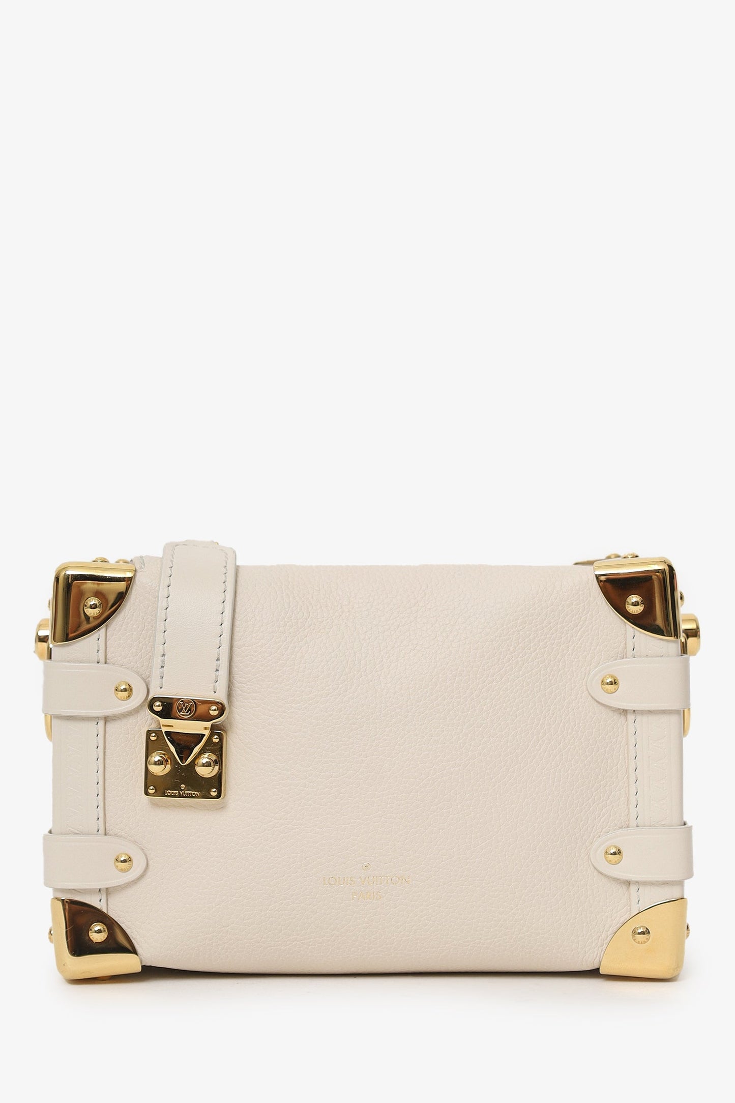 Louis Vuitton Beige Leather Side Trunk PM
