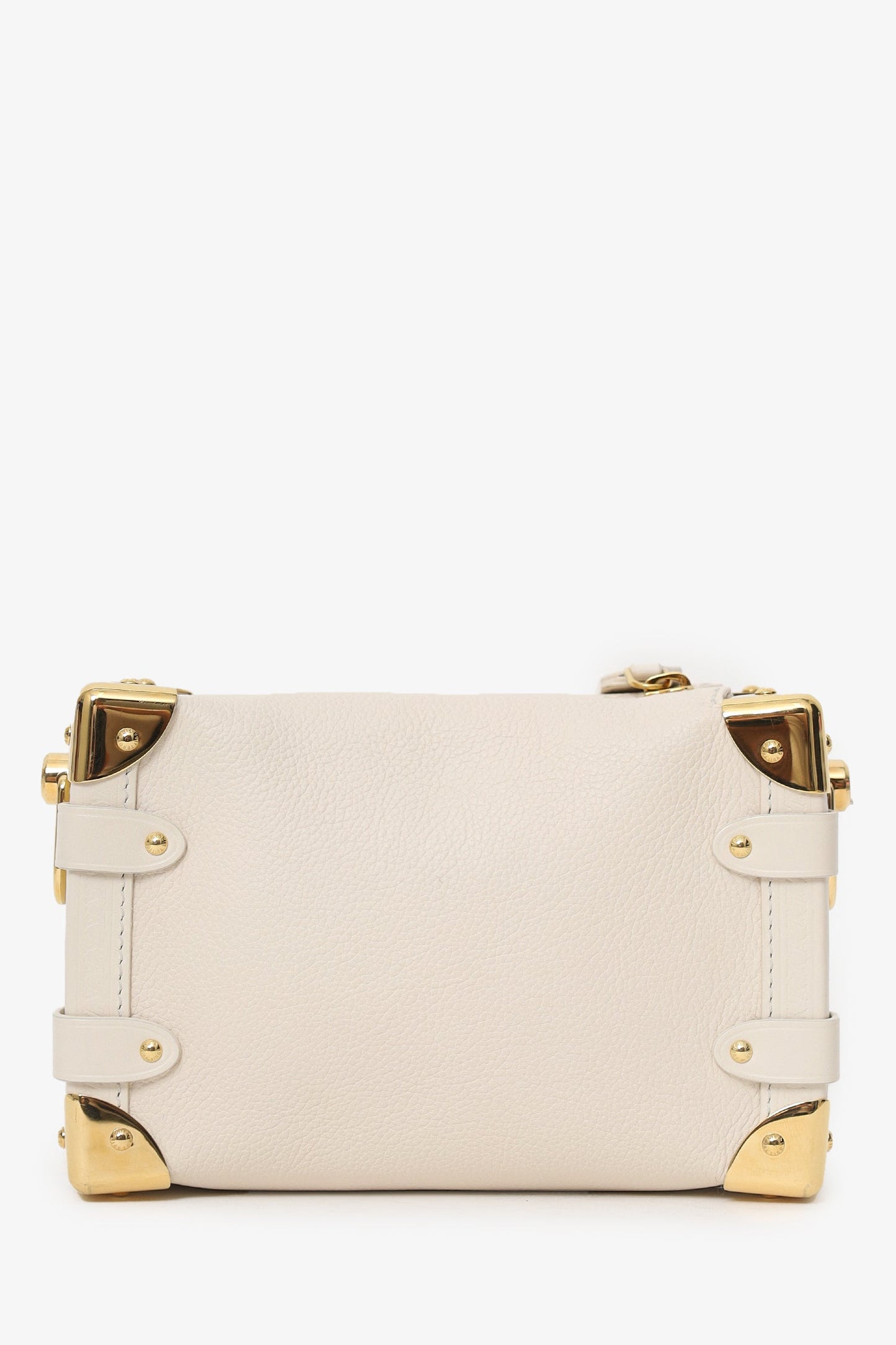 Louis Vuitton Beige Leather Side Trunk PM