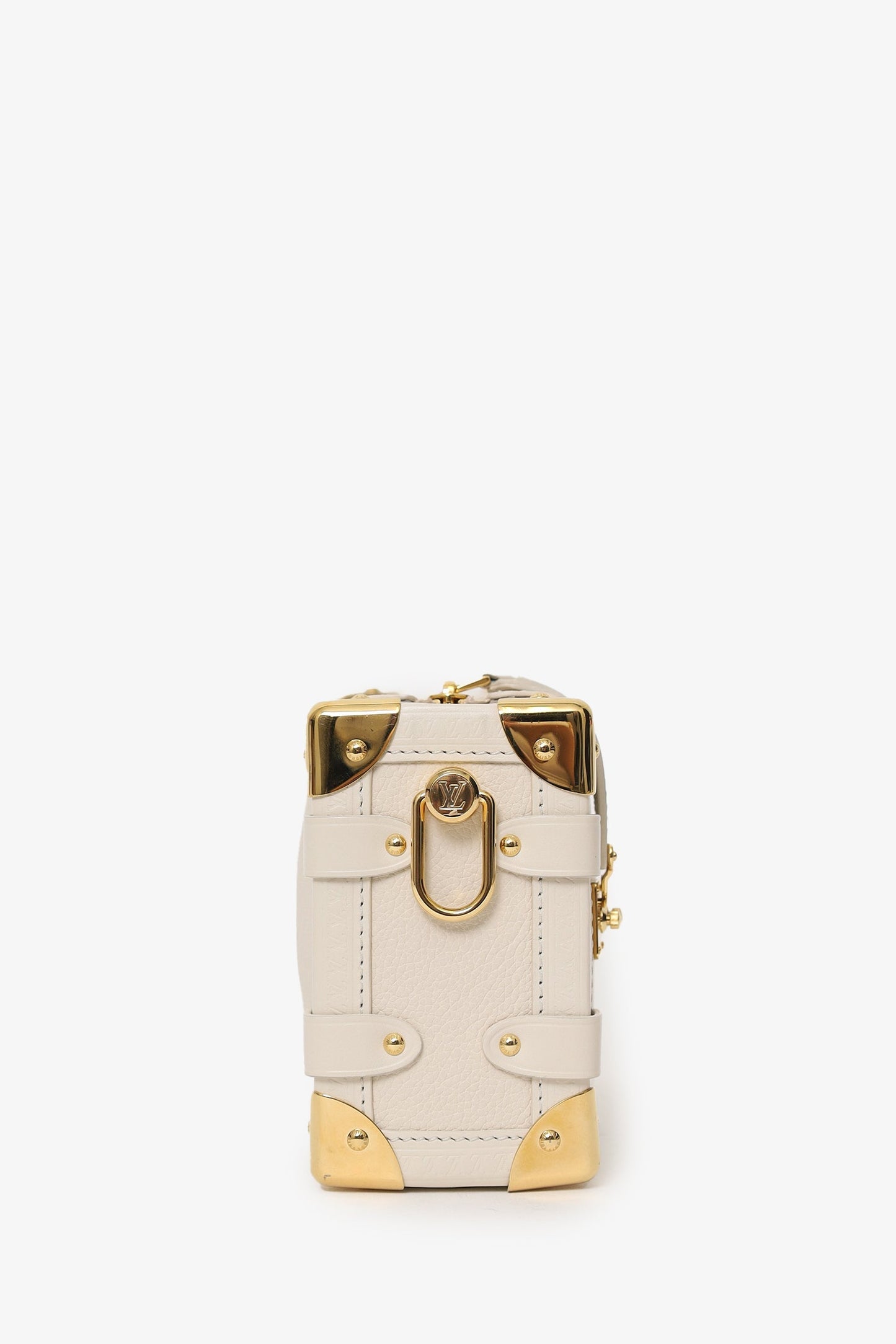 Louis Vuitton Beige Leather Side Trunk PM
