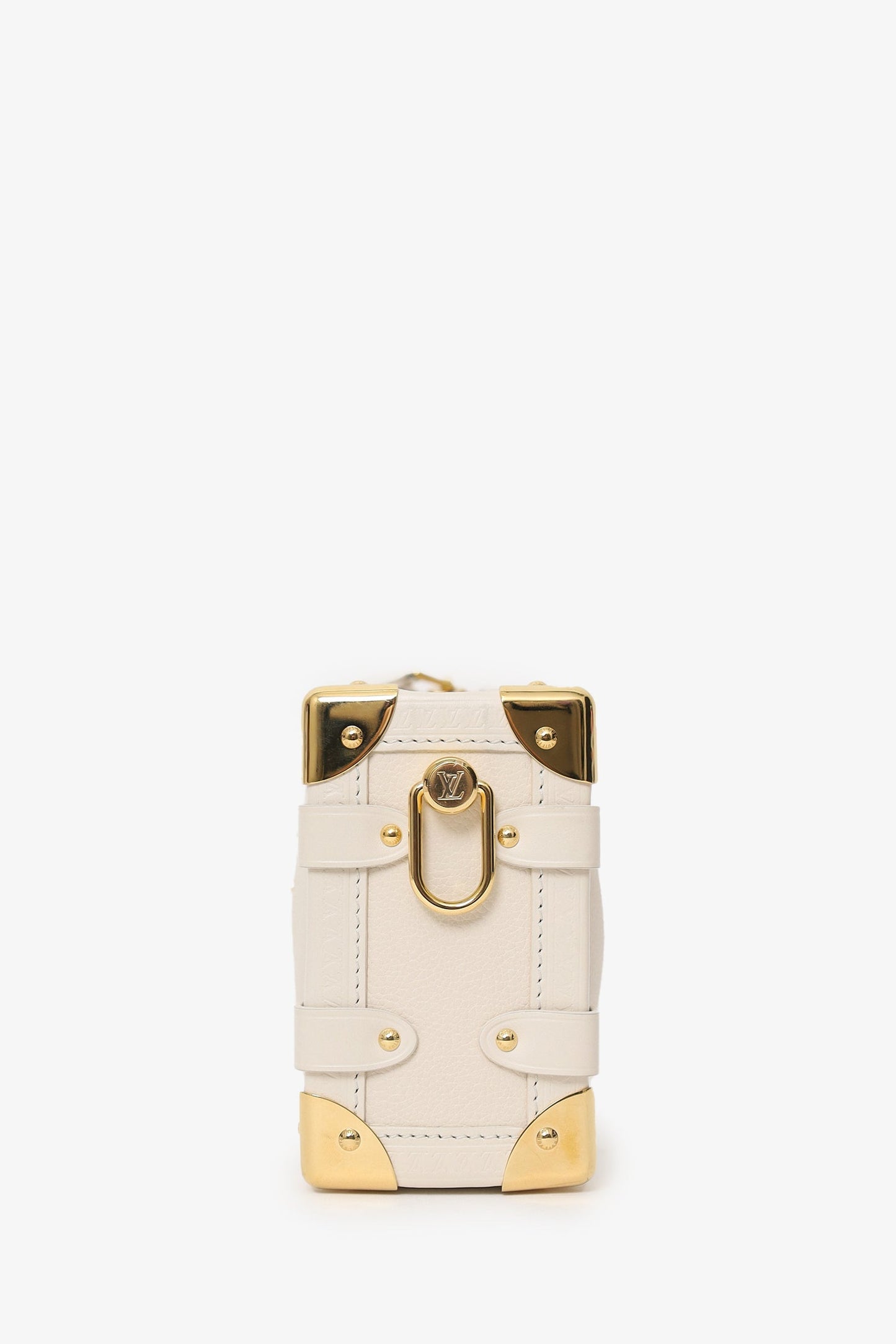 Louis Vuitton Beige Leather Side Trunk PM