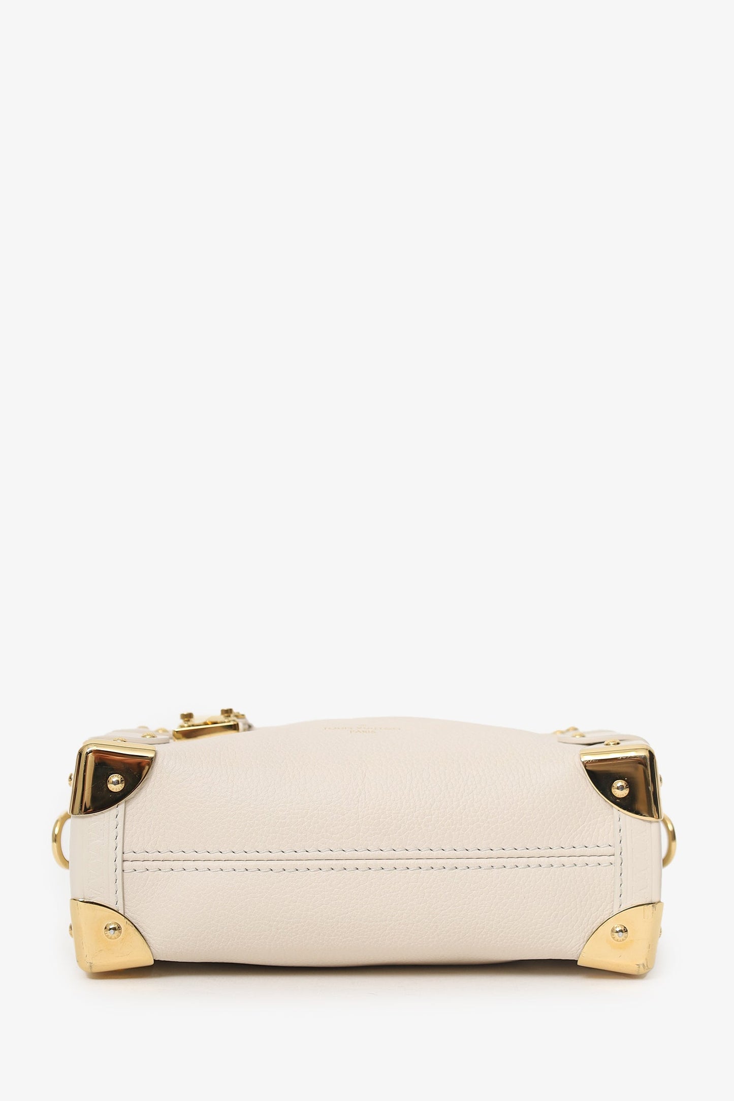 Louis Vuitton Beige Leather Side Trunk PM