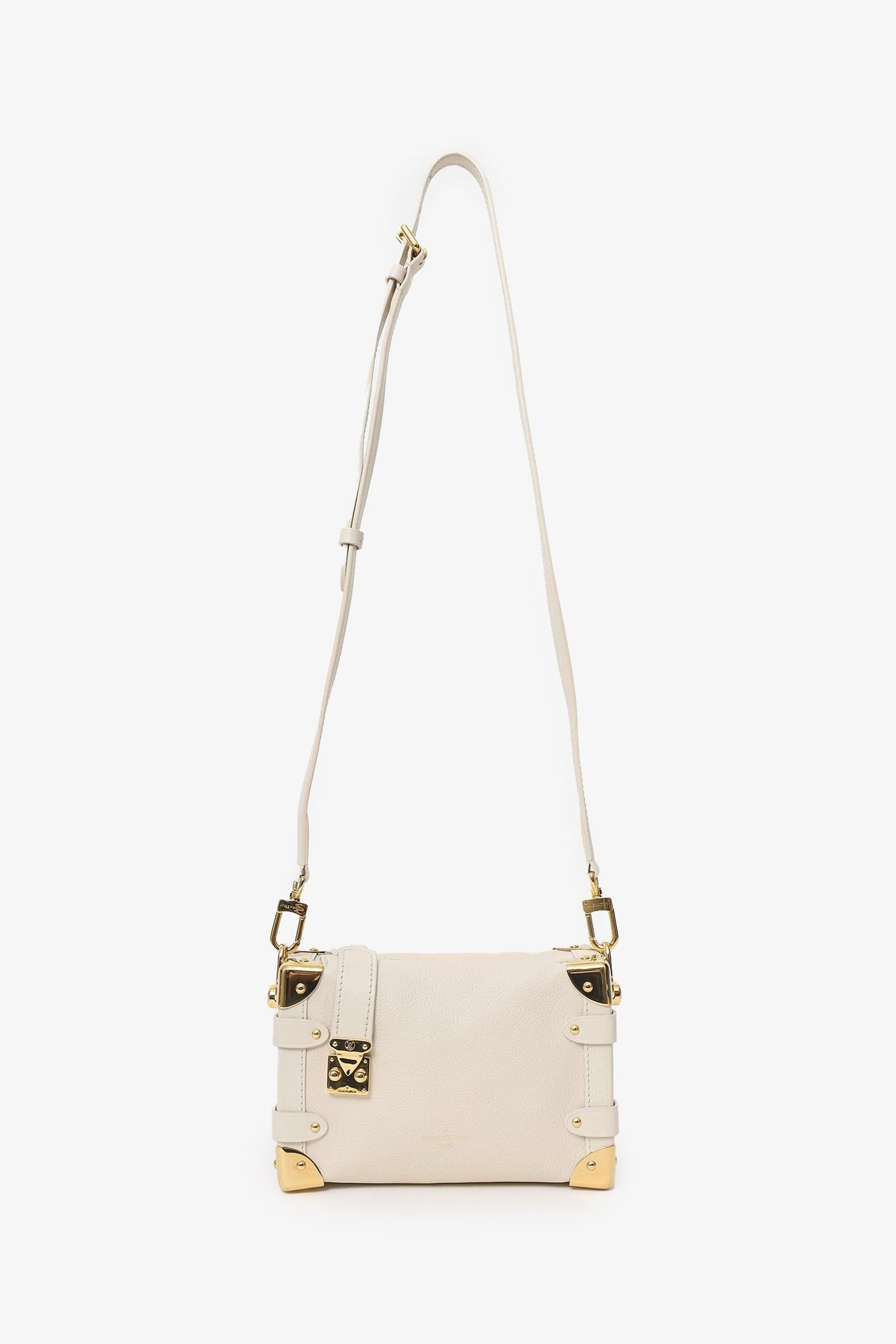 Louis Vuitton Beige Leather Side Trunk PM