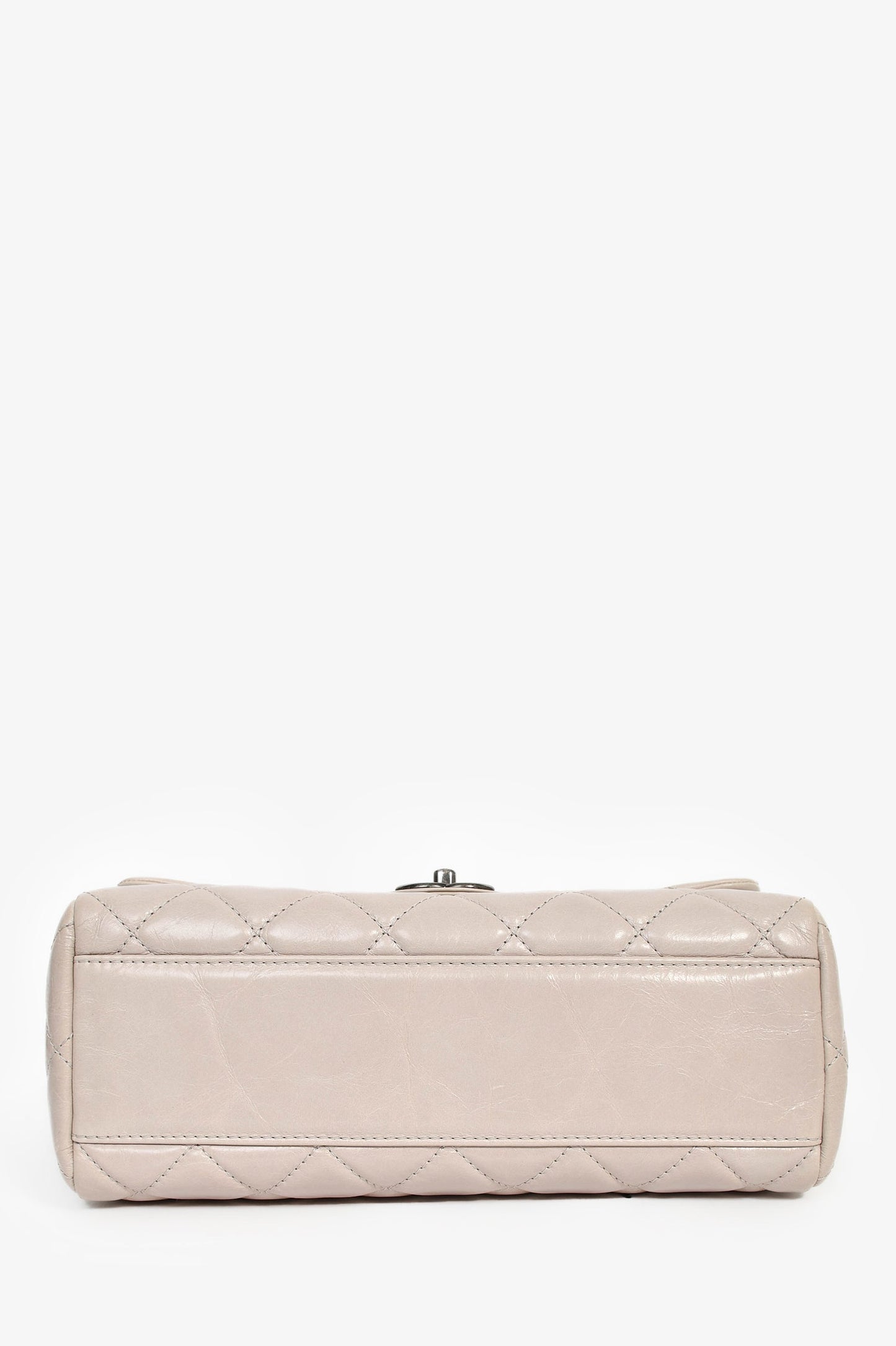 Chanel™ 2014 Light Taupe Aged Calfskin Leather Jumbo Single Flap